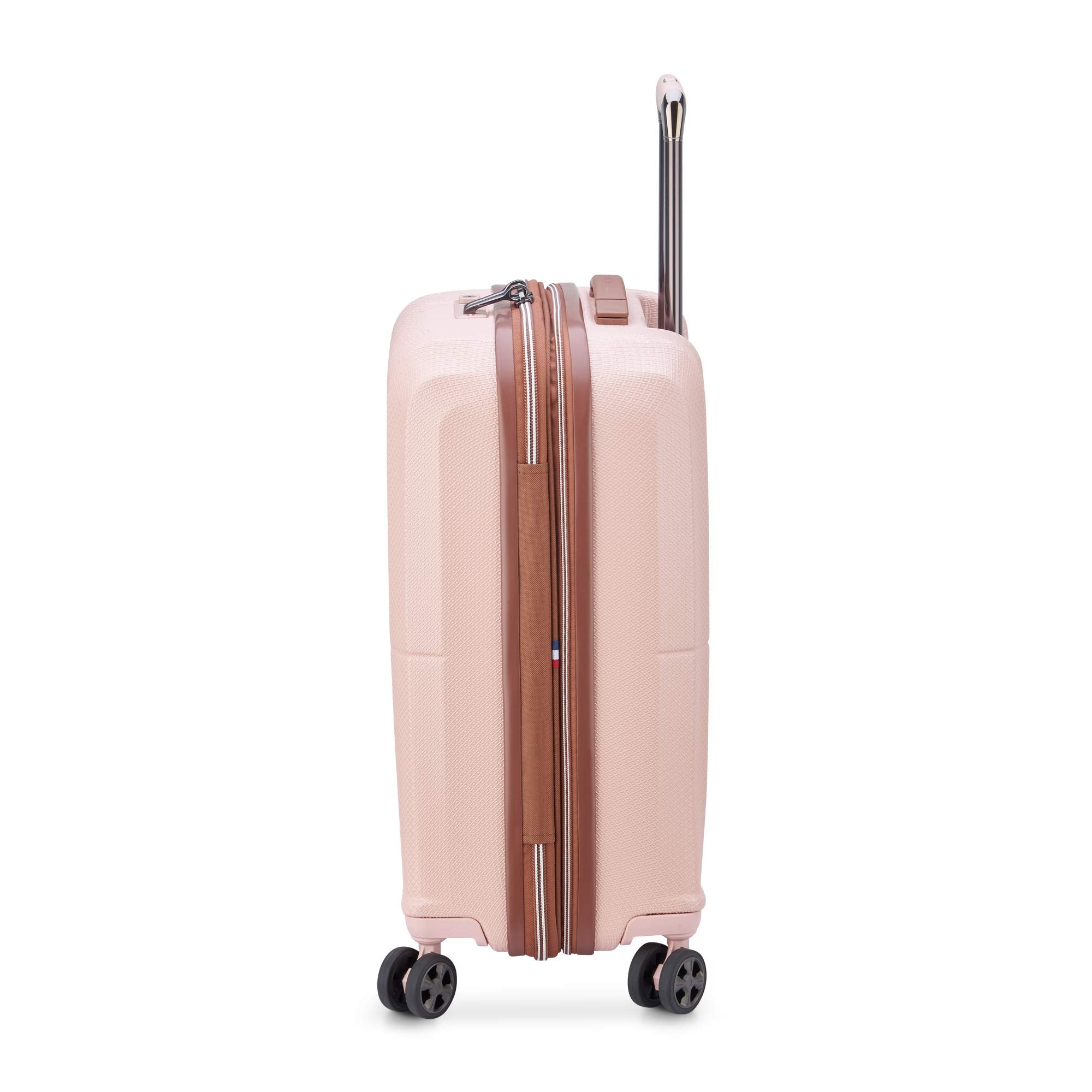 DELSEY Paris Carrousel Hardside Expandable Luggage with Spinner Wheels Pink Checked Large 28 Inch U1