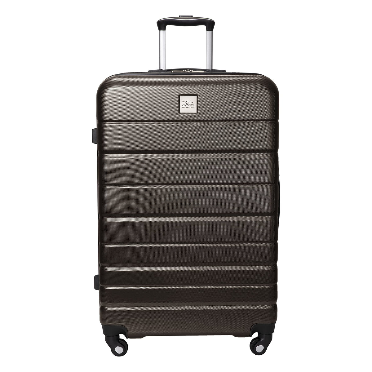 Skyway Epic 2.0 Hardside Lightweight and Durable ABS Shell Luggage, Spacious with Dual Spinning Wheels, Comfort Grip and Expandable, Men and Women ( Midnight , Checked-Large 28-inch ) Midnight Checked Large 28 Inch U2