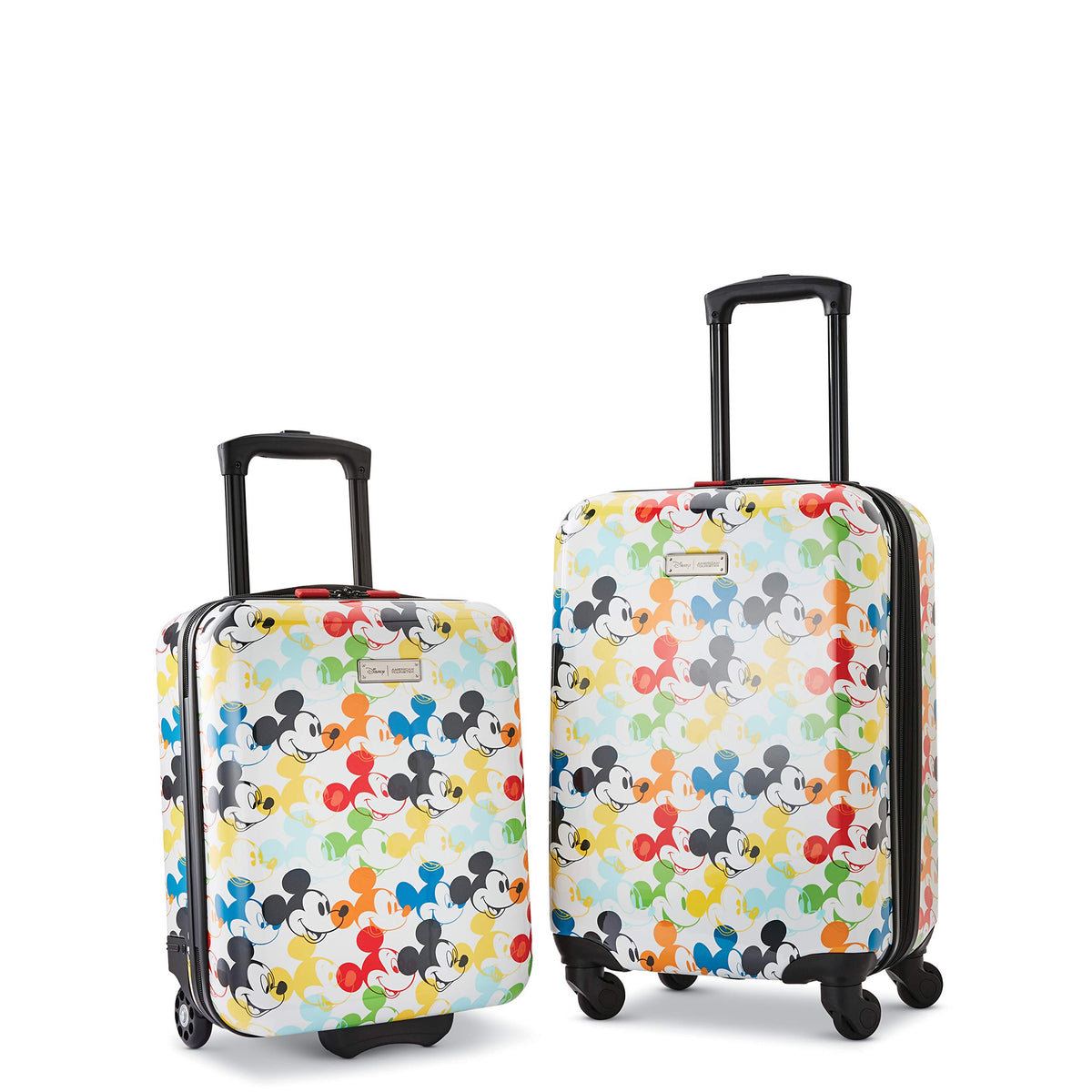 American Tourister Disney Hardside Luggage with Spinner Wheels ( Multicolor/Mickey Mouse 2 , 2-Piece Set (18/21) ) Multicolor/Mickey Mouse 2 2 Piece Set 18 21 U1