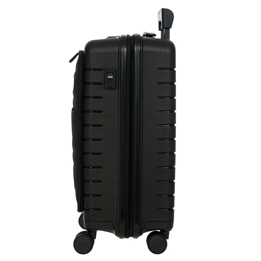 Bric's B|Y Ulisse 21" Expandable Spinner w/Pocket ( Black , One Size ) Black One Size U1