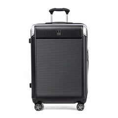 Travelpro Platinum Elite Hardside Expandable Spinner Wheel Luggage TSA Lock Hard Shell Polycarbonate Suitcase ( Shadow Black , Checked- Medium 25-Inch ) Shadow Black Checked Medium 25 Inch U2