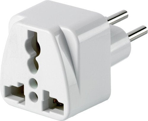 Design Go Worldwide To Europe/Swiss Adaptor Travel Electrical Adapter, White U1