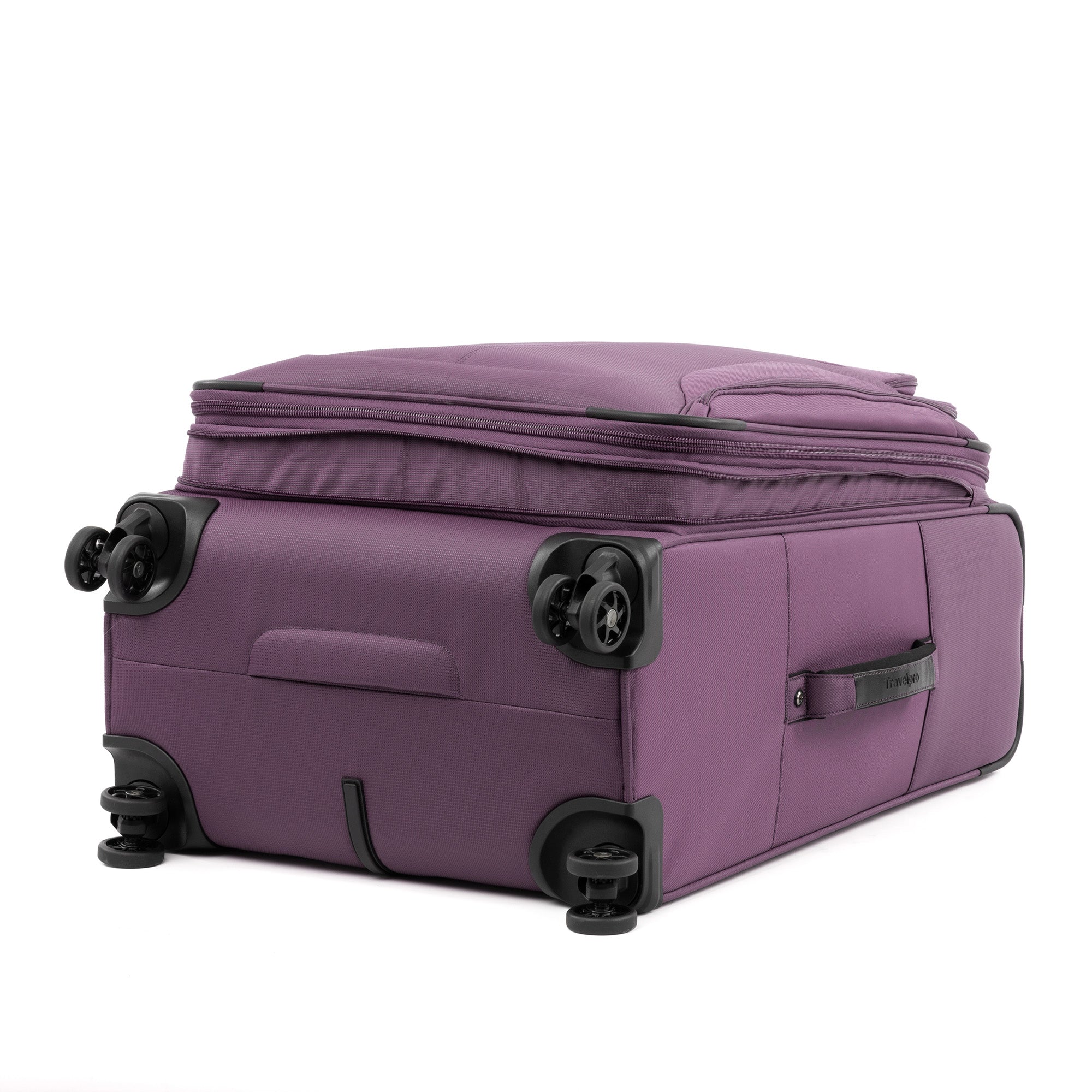 Travelpro Tourlite Softside 25" Expandable Luggage with 4 Spinner Wheels, Lightweight Suitcase, Checked Medium ( Deep Purple , Checked-Medium 25-Inch ) Deep Purple Checked Medium 25 Inch U10