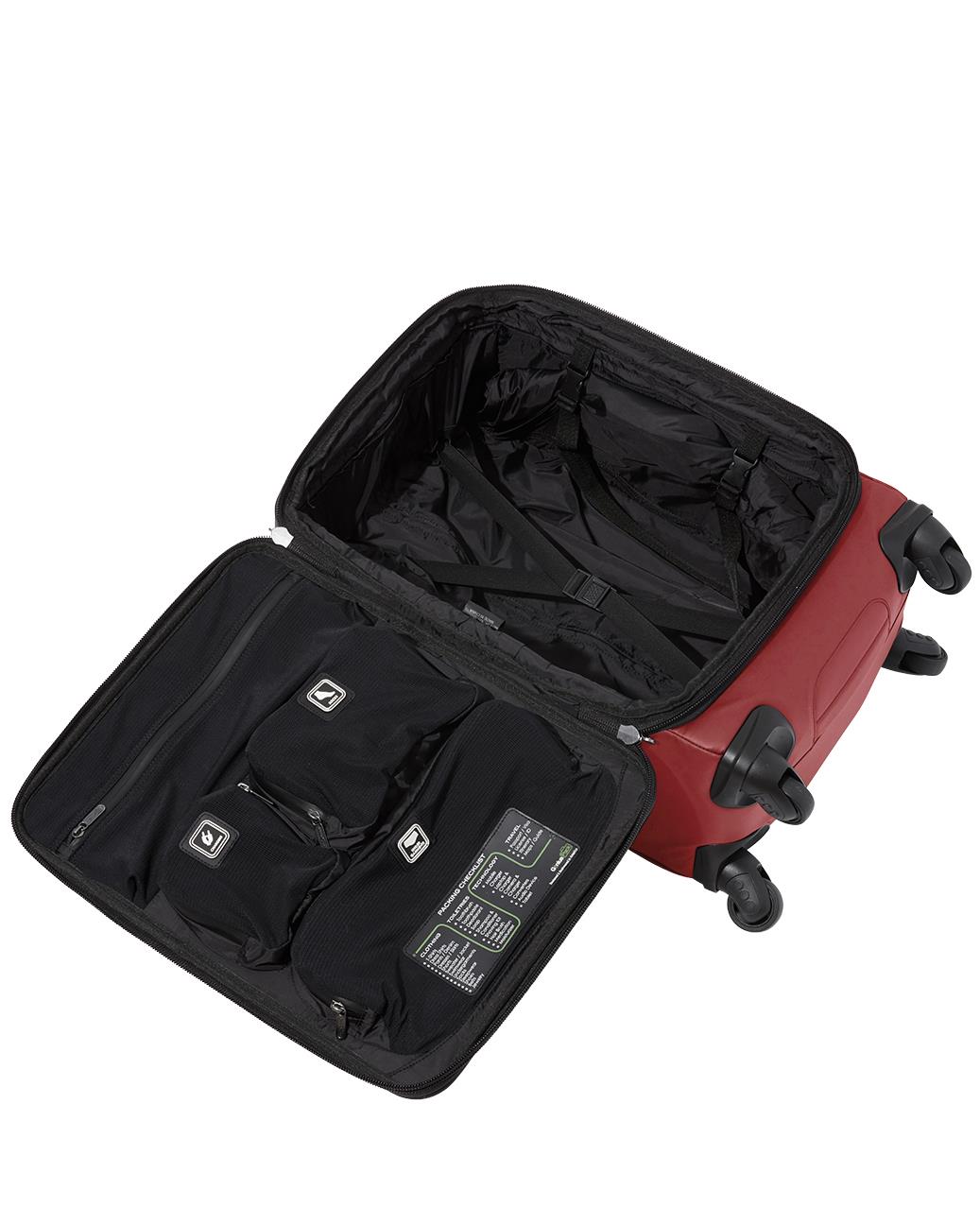 Genius Pack G4 22" Carry On Spinner Luggage - Smart, Organized, Lightweight Suitcase G4 - Red  U3