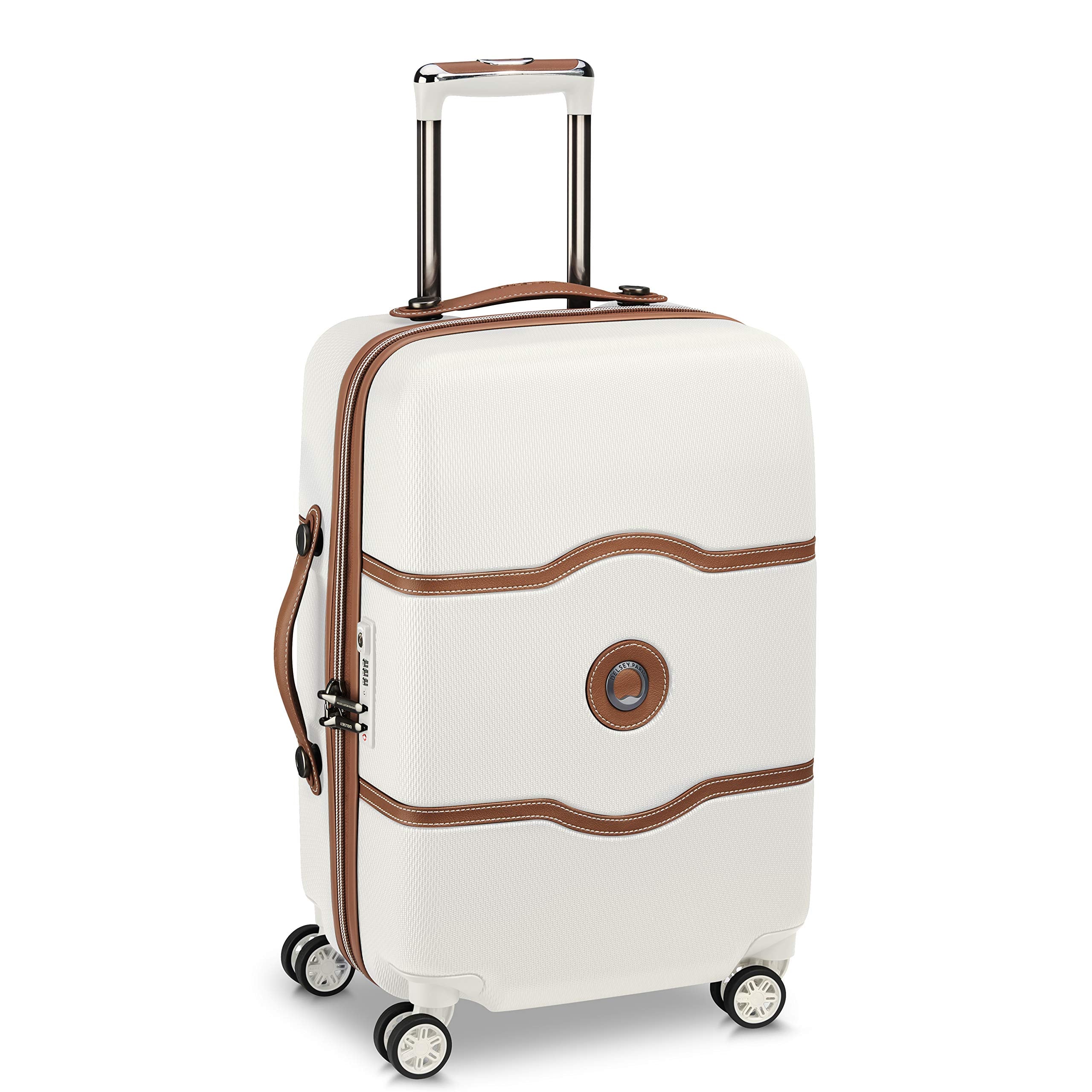 DELSEY Paris Chatelet Hardside Luggage with Spinner Wheels ( Champagne White , Carry-on 21 Inch ) Champagne White Carry On 21 Inch U4