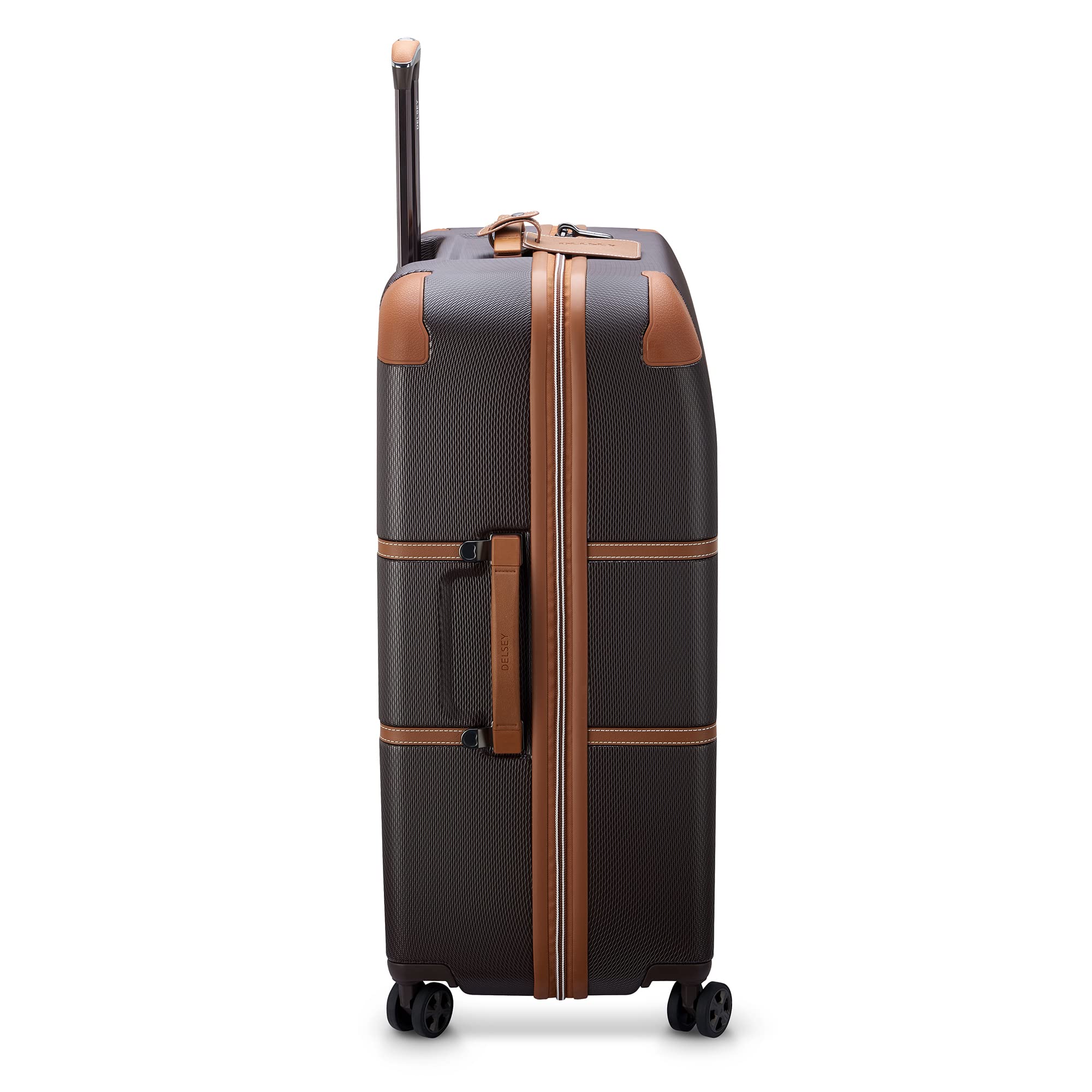 DELSEY Paris Chatelet Air 2.0 Hardside Luggage with Spinner Wheels ( Chocolate Brown , Checked-Large 28 Inch ) Chocolate Brown Checked Large 28 Inch U1