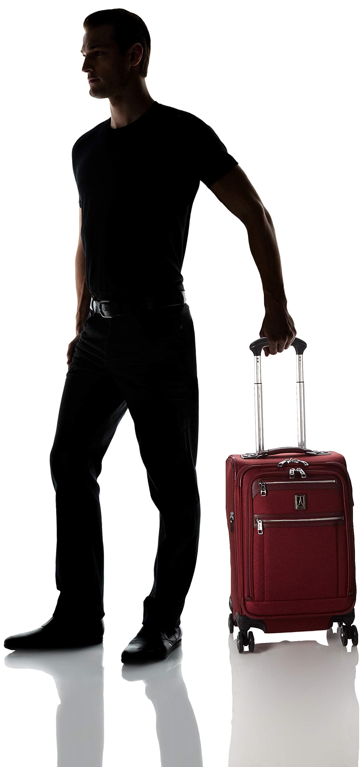 Travelpro Platinum Elite Softside Expandable Luggage, 8 Wheel Spinner Suitcase, USB Port, Fits up to 15" Laptop, Men and Women, Business Plus U1