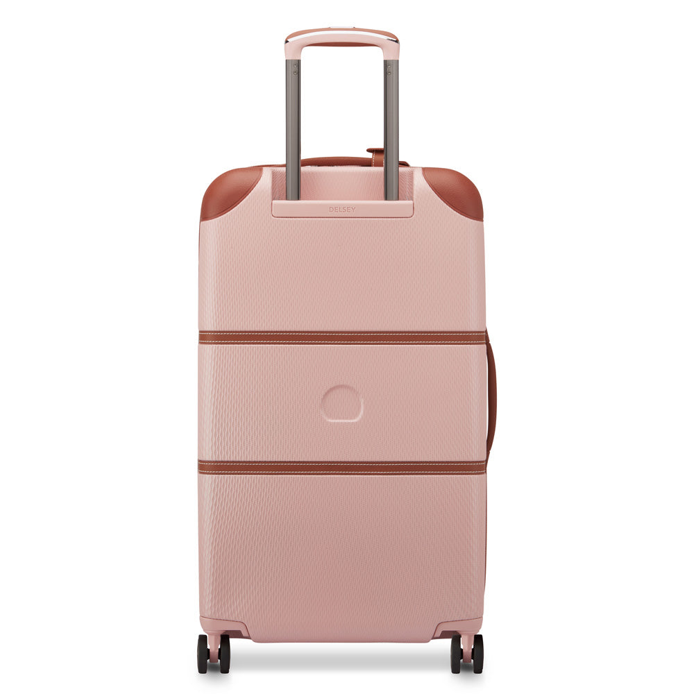 DELSEY Paris Chatelet Air 2.0 Hardside Luggage with Spinner Wheels ( Blush , Checked-26 Inch Trunk ) Blush Checked 26 Inch Trunk U1