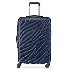Delsey Alexis Lightweight Luggage, 4-Wheel Spinners Hardshell Suitcase, Expandable with TSA Lock  ( Navy , Checked-Medium 25-Inch ) Navy Checked Medium 25 Inch U12