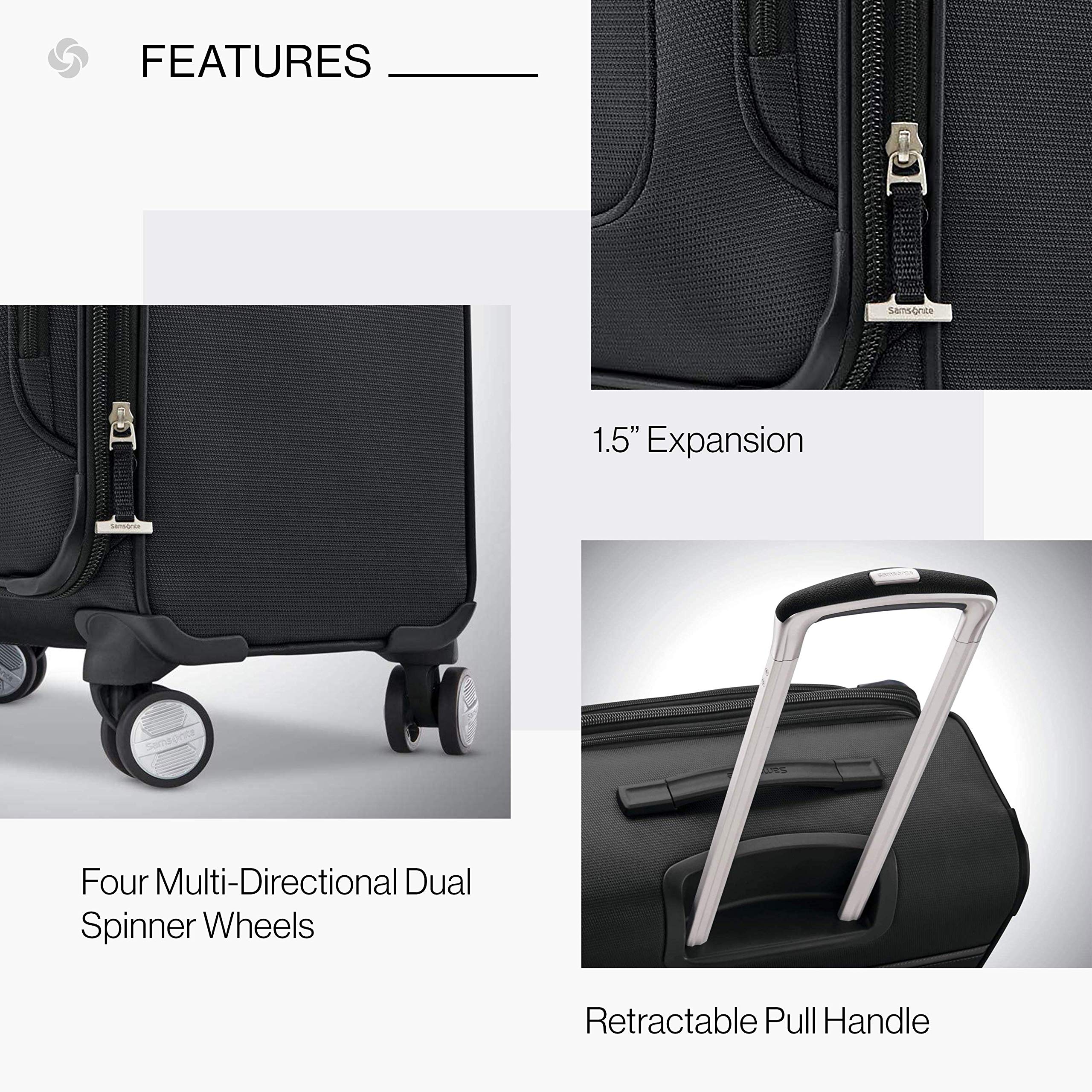 Samsonite SoLyte DLX 29-Inch Expandable Spinner ( Midnight Black , Checked-Large 29-Inch ) Midnight Black Checked Large 29 Inch U1