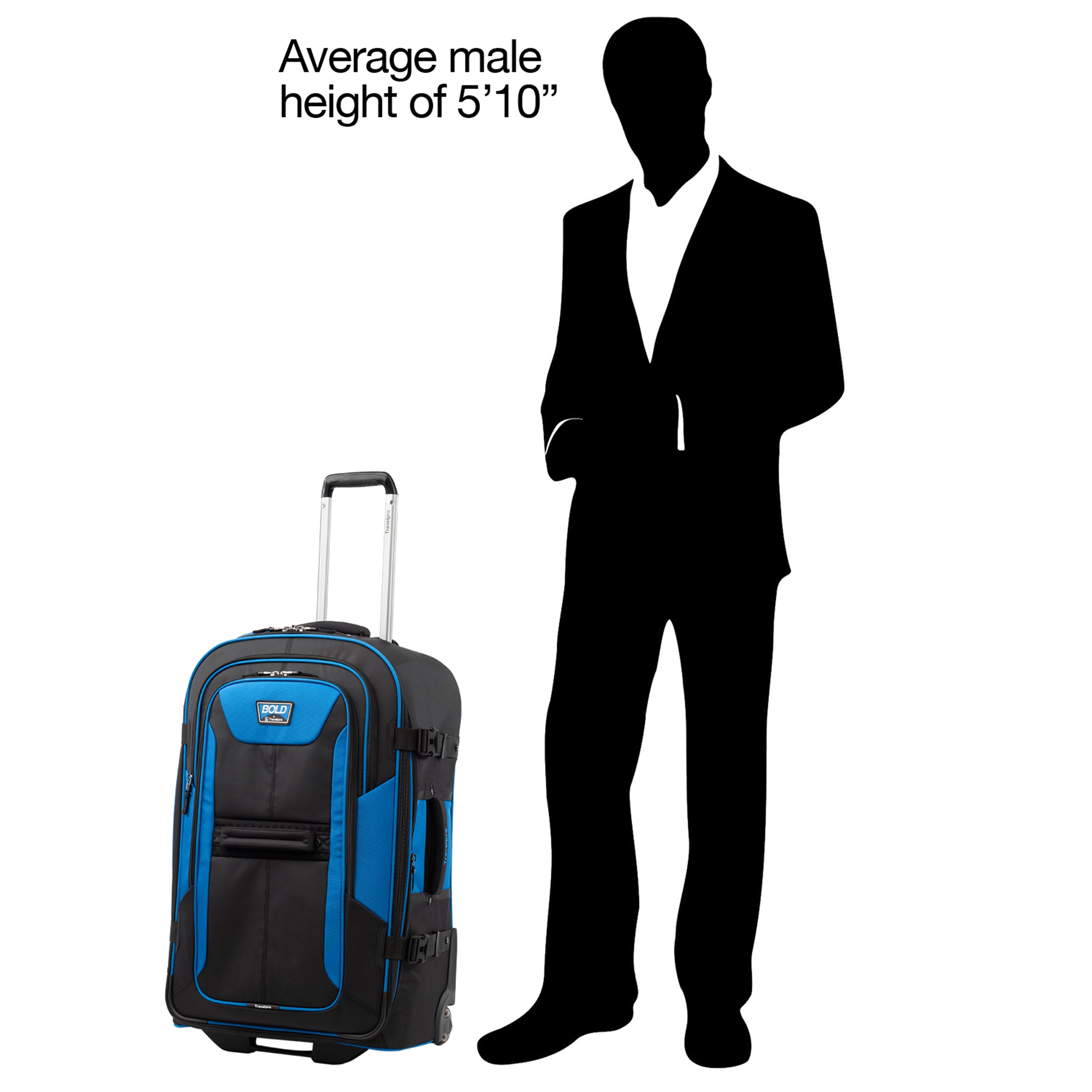 Travelpro Unisex-Adult Bold Softside Expandable Rollaboard Upright Luggage ( Blue/Black , Checked-Large 28-Inch ) Blue/Black Checked Large 28 Inch U2