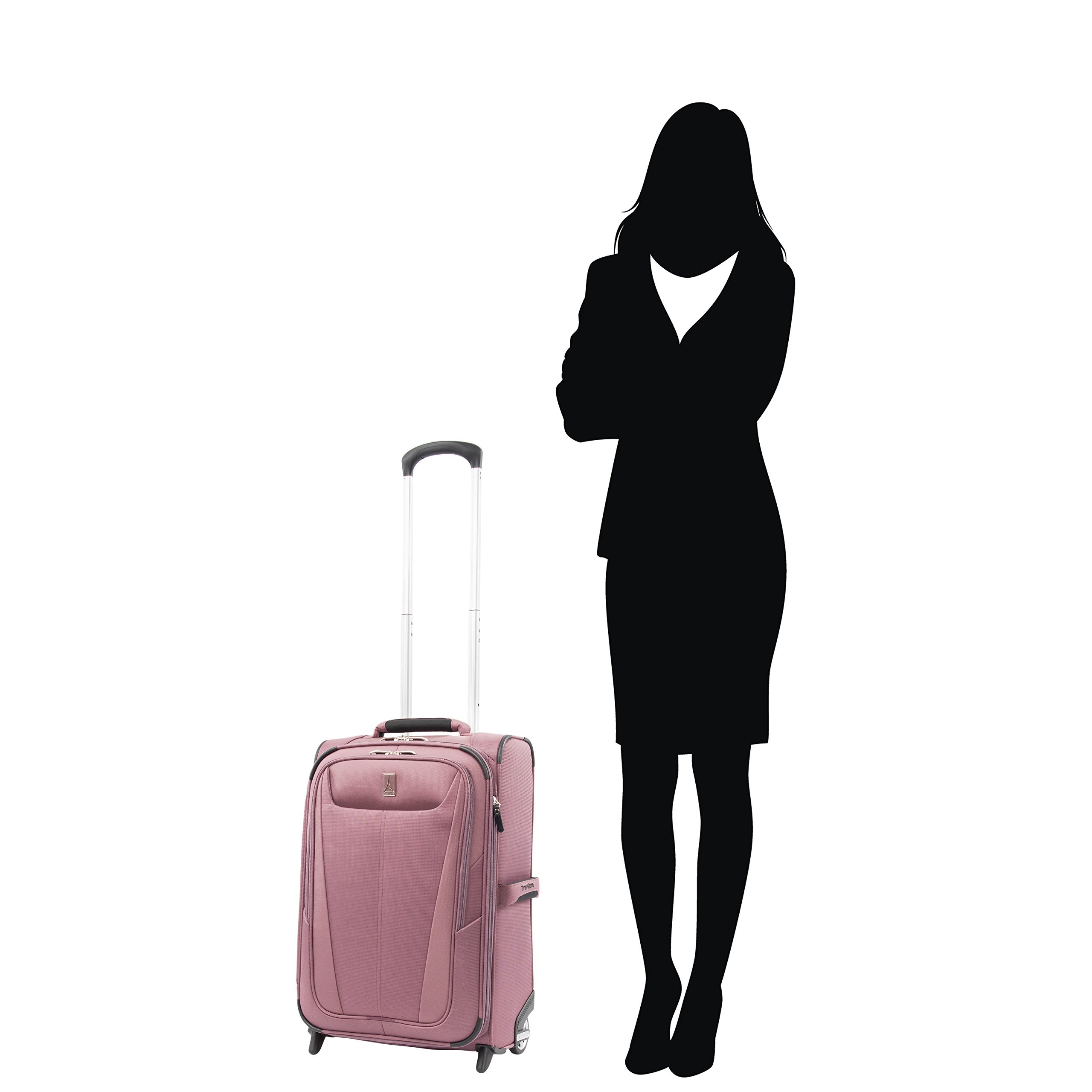 Travelpro Maxlite 5 Softside Expandable Upright 2 Wheel Luggage, Lightweight Suitcase, Men and Women Dusty Rose Pink Carry On 22 Inch U4