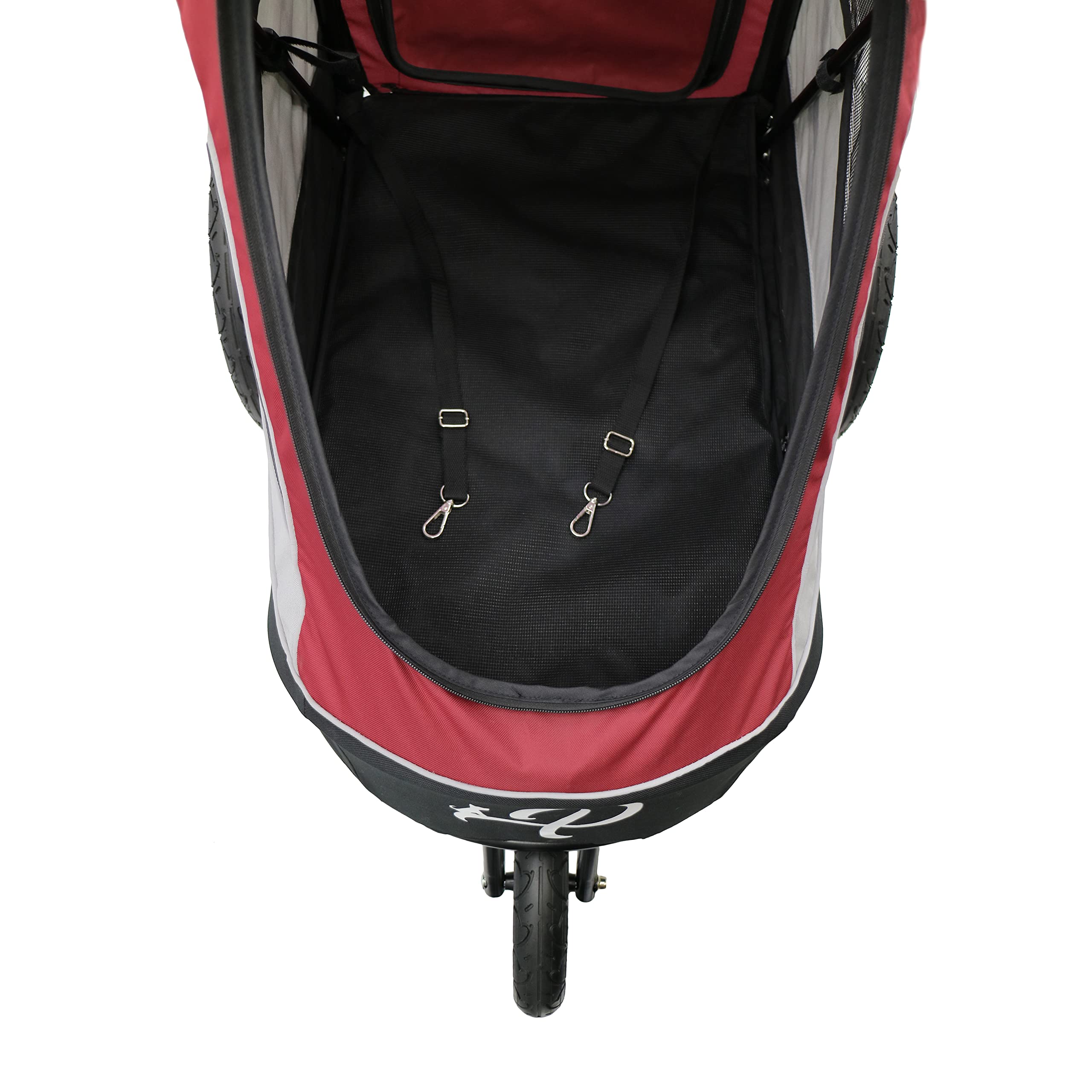 Petique Trailblazer Jogger, Dog Cart for Medium Size Pets, Ventilated Pet Stroller for Cats & Dogs ( Red , One Size ) Red One Size U1