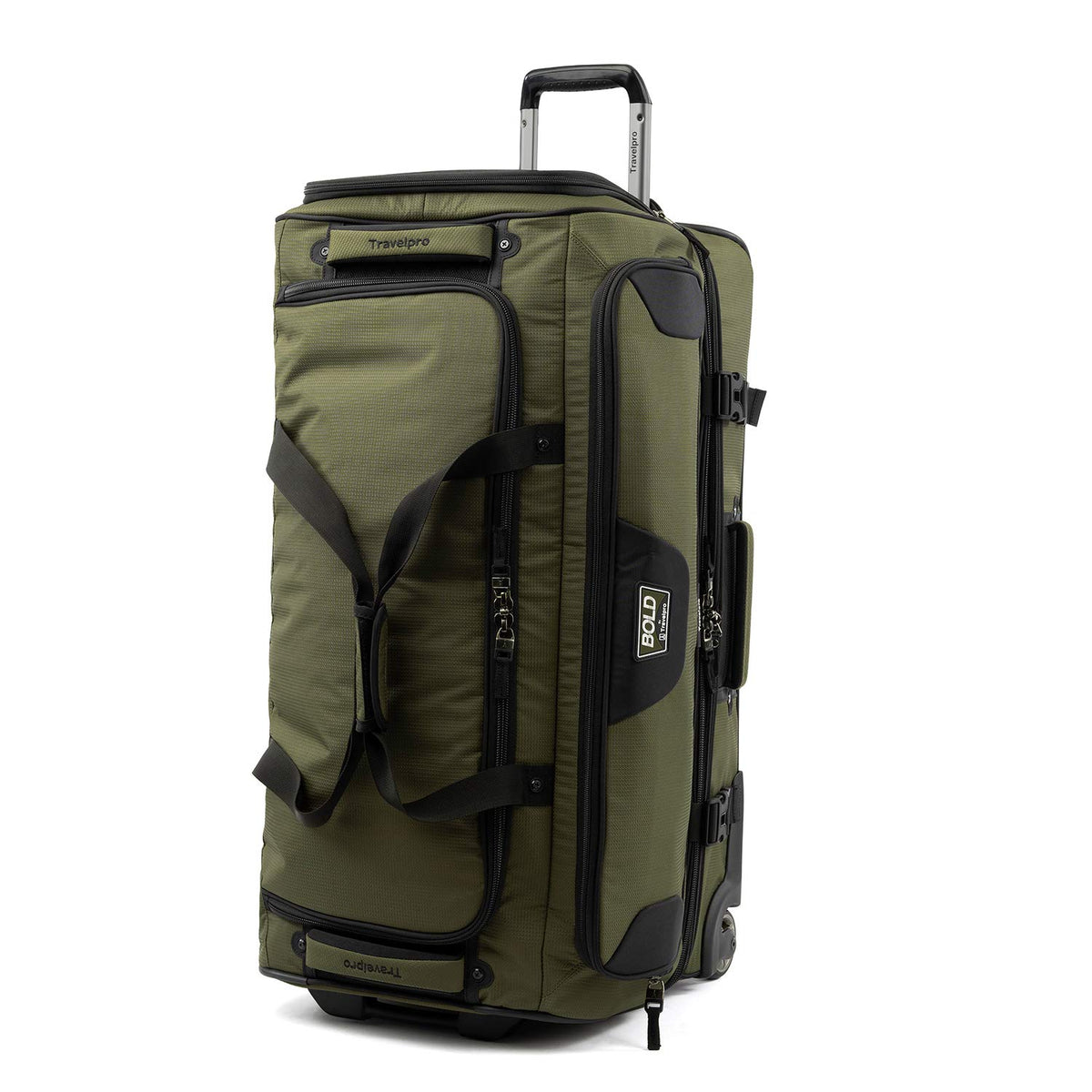 Travelpro Bold Drop Bottom Wheeled Rolling Duffel Bag ( Olive/Black , 30-Inch ) Olive/Black 30 Inch U4