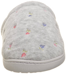 Isotoner Women's Terry Embroidered Scalloped Clog ( Heather Grey , 5.5-6 ) Heather Grey 5 5 6 U1