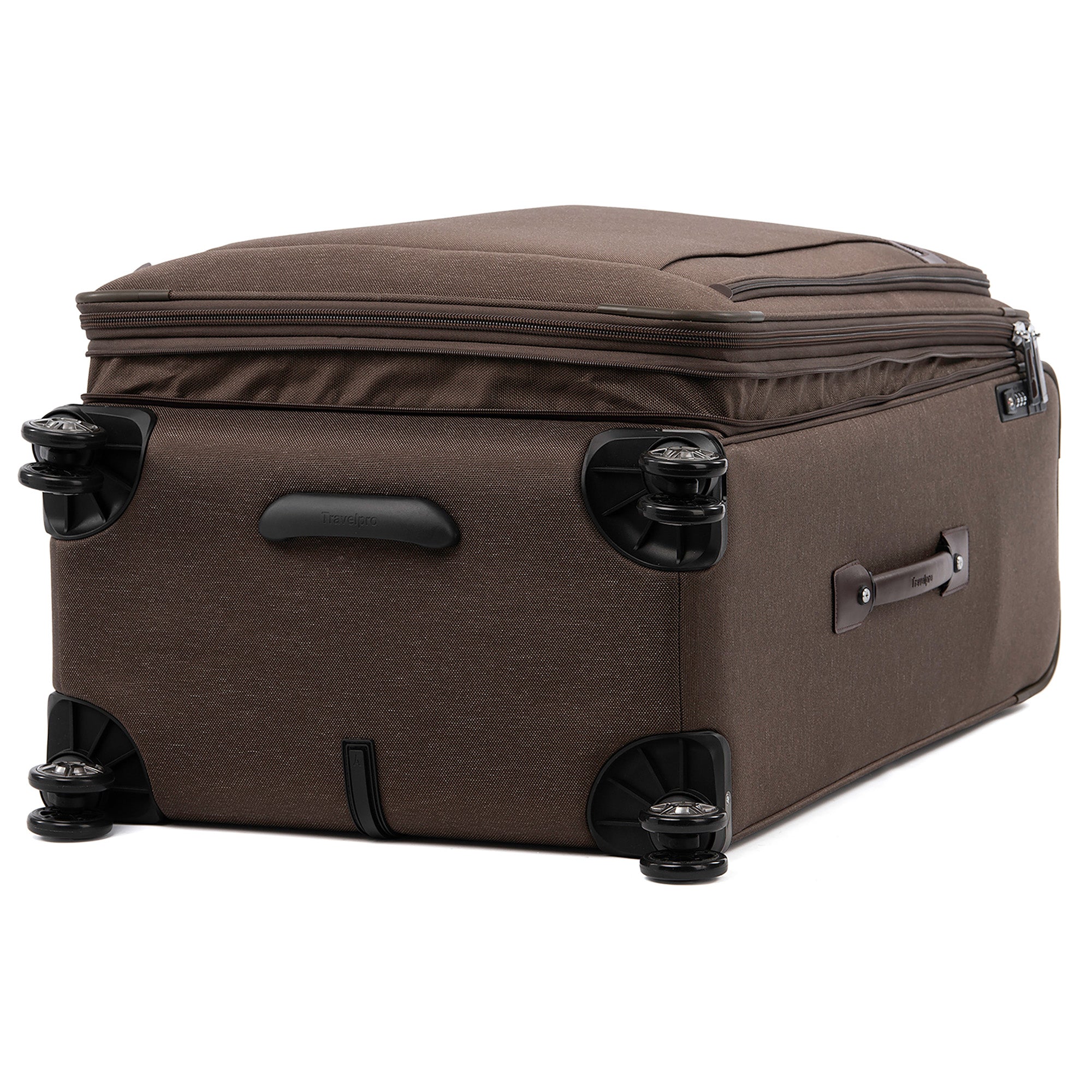 Travelpro Platinum Elite Softside Expandable Checked Luggage, 8 Wheel Spinner Large Suitcase, TSA Lock, Men and Women, Checked Large 29-Inch ( Rich Espresso Brown , Checked-Large 29-Inch ) Rich Espresso Brown Checked Large 29 Inch U2