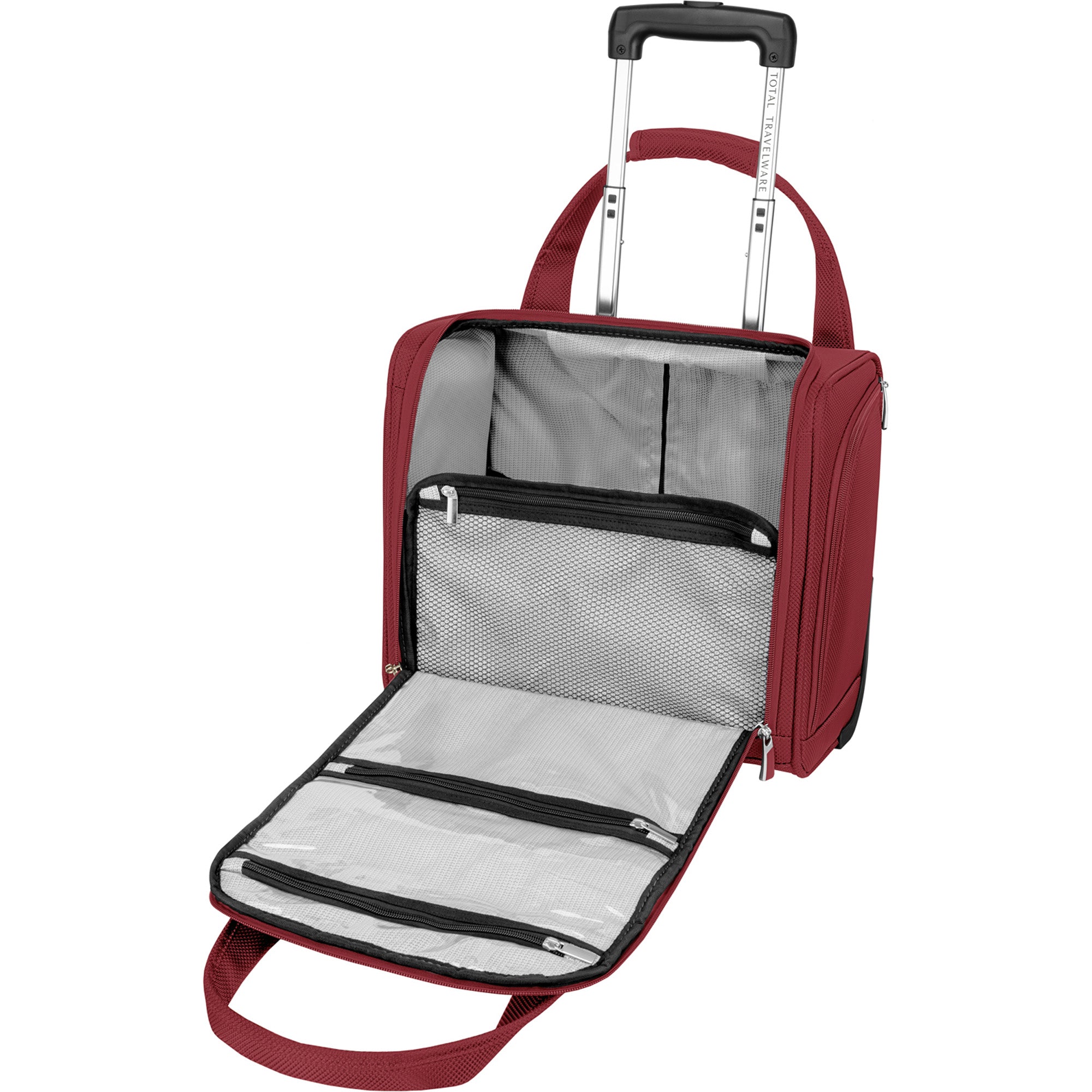 TOTAL TRAVELWARE Expandable Spinner ( Wine , 15-Inch Under Seat Bag Carry-On ) Wine 15 Inch Under Seat Bag Carry On U3