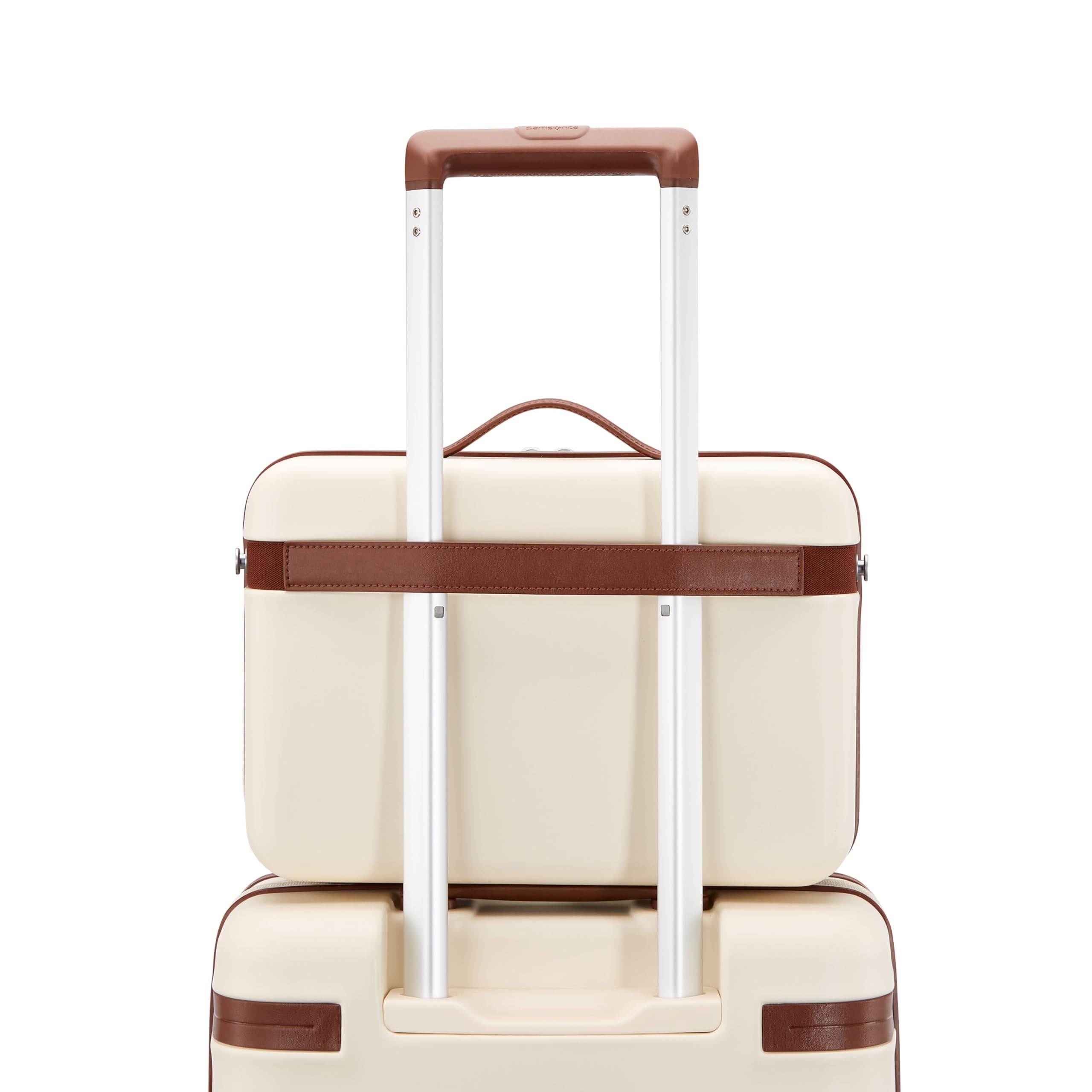 Samsonite Virtuosa Hardside Train Case, Crossbody Travel Makeup Case with Removable Strap ( Off White , One Size ) Off White One Size U1