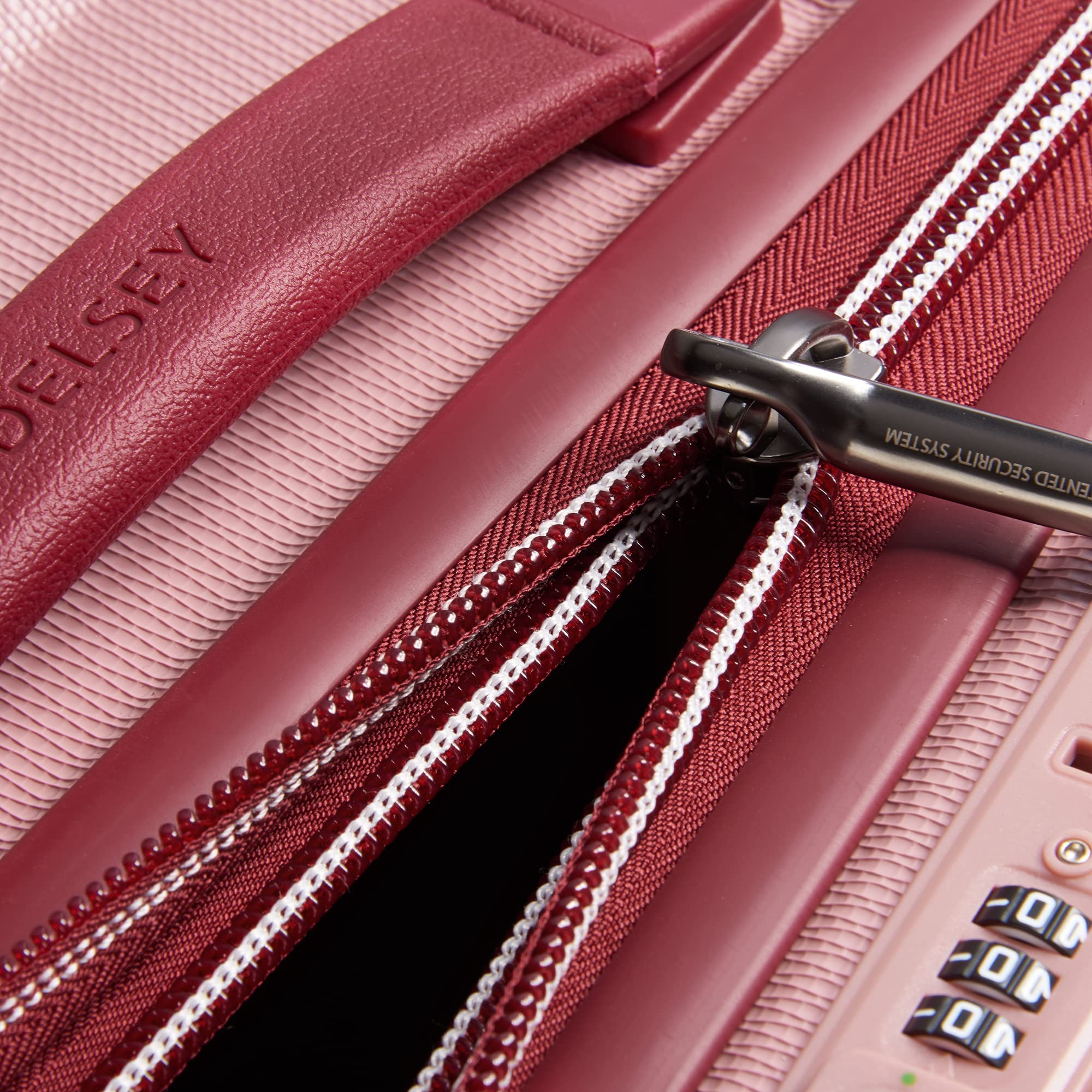 DELSEY Paris Chatelet Air 2.0 Hardside Luggage with Spinner Wheels ( Pink , Checked-Large 28 Inch ) Pink Checked Large 28 Inch U2