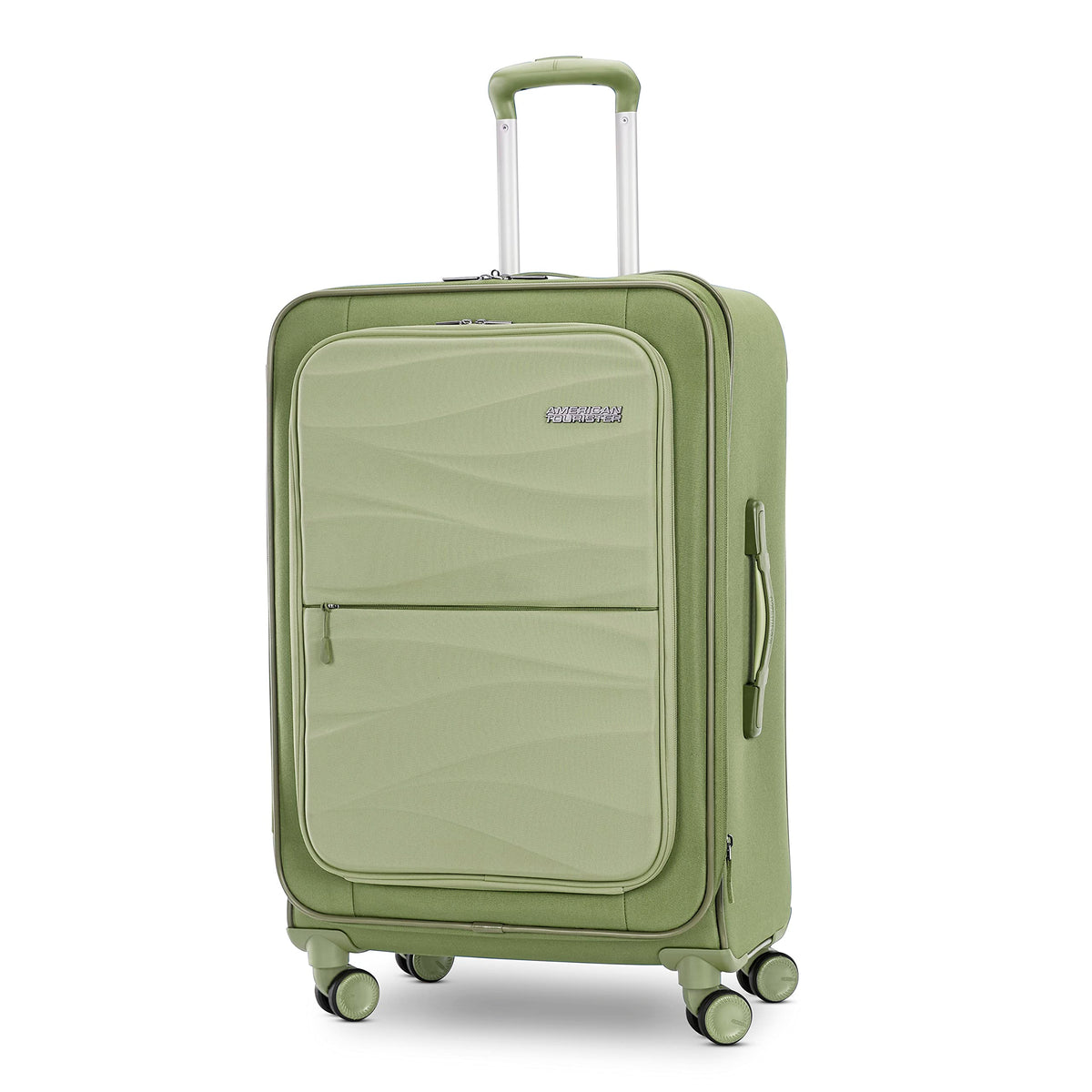 American Tourister Cascade Softside 4 Wheel Spinner, TSA Lock, Lightweight Suitcase, Men and Women ( Sage Green , 24-Inch Spinner ) Sage Green 24 Inch Spinner U4