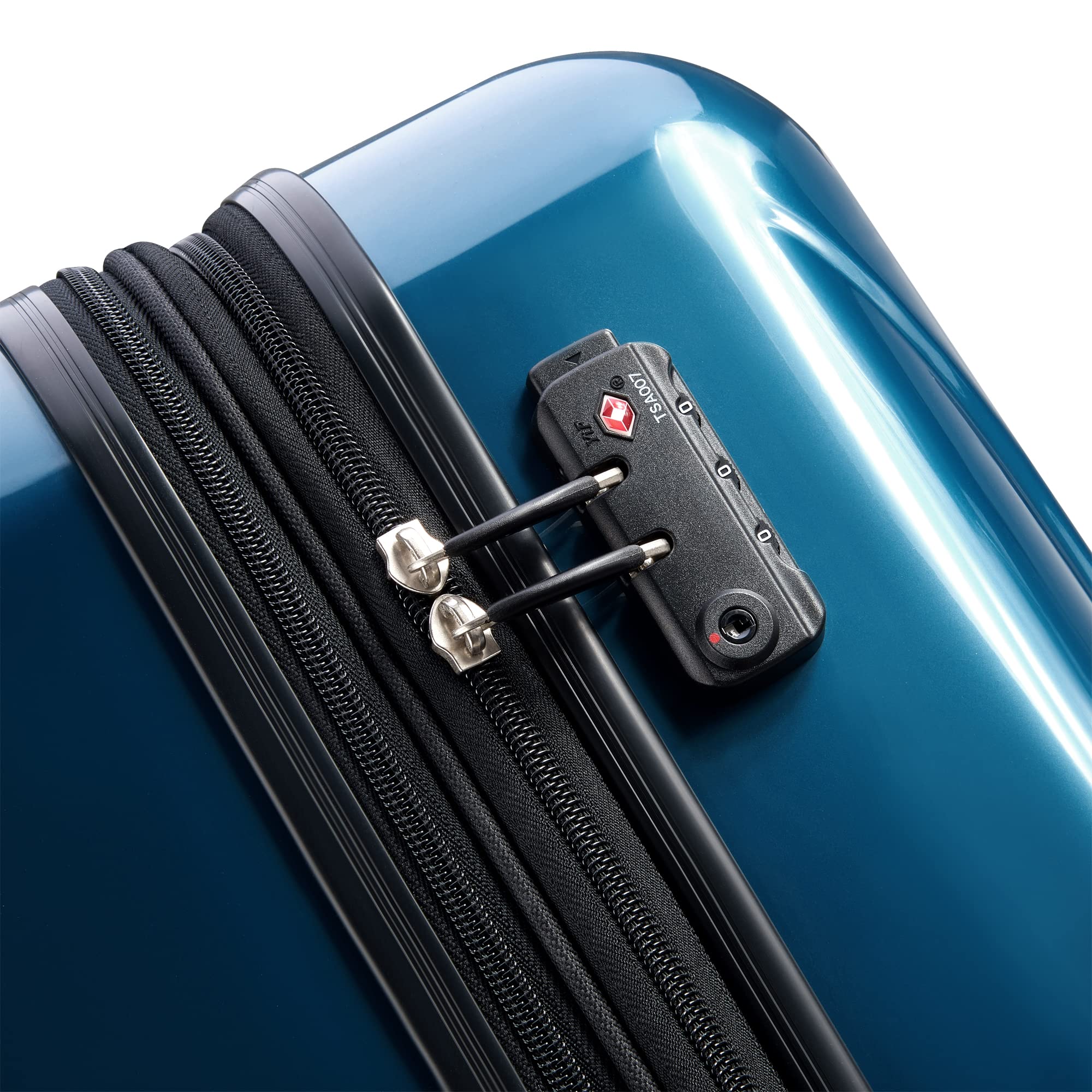 DELSEY Paris Helium Aero Hardside Expandable Luggage with Spinner Wheels ( Teal , Checked-Medium 25 Inch ) Teal Checked Medium 25 Inch U15