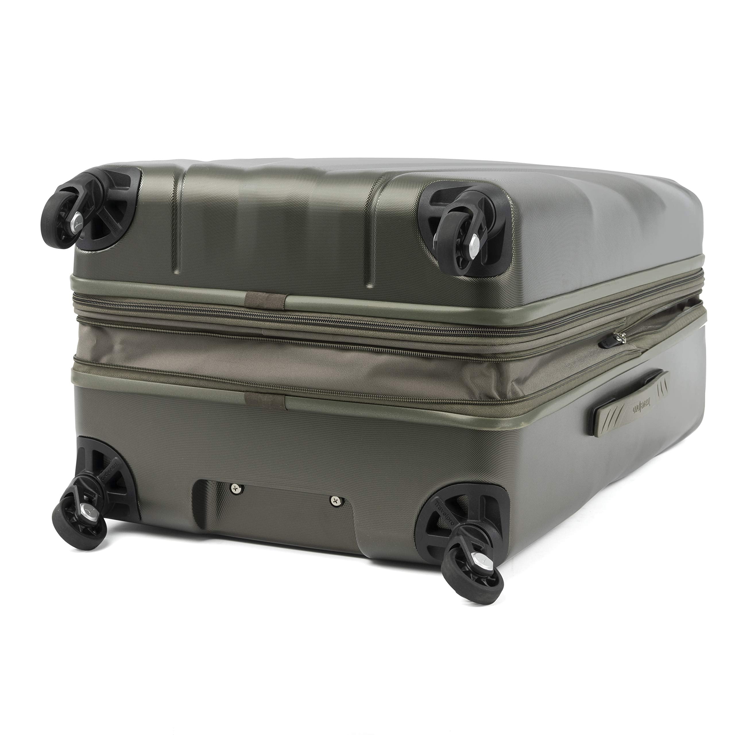 Travelpro Maxlite 5 Hardside Spinner Wheel Luggage Slate Green Checked Medium 25 Inch U2