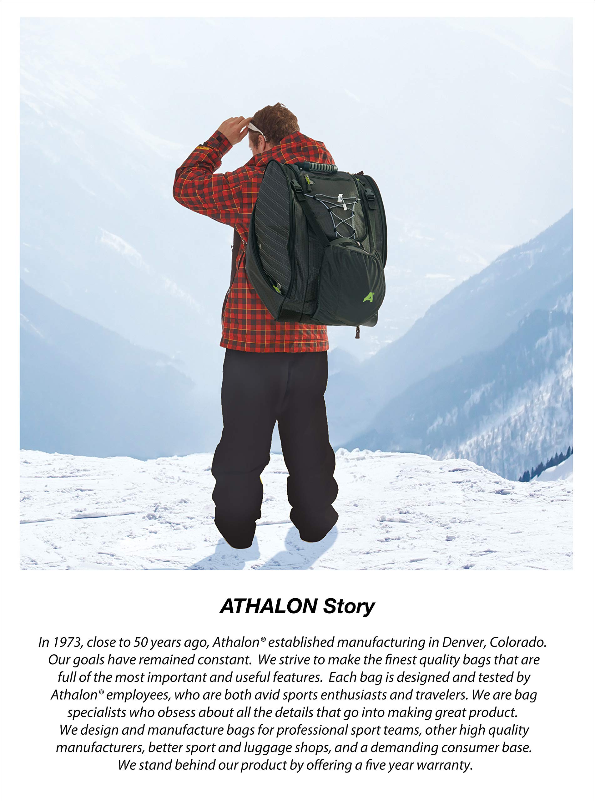 Athalon Everything Ski Boot Bag and Backpack Plus– Ski - Snowboard – Holds Everything – (Ski Boots, Helmet, Goggles, Gloves) ( Lime/Black , One Size ) Lime/Black One Size U2
