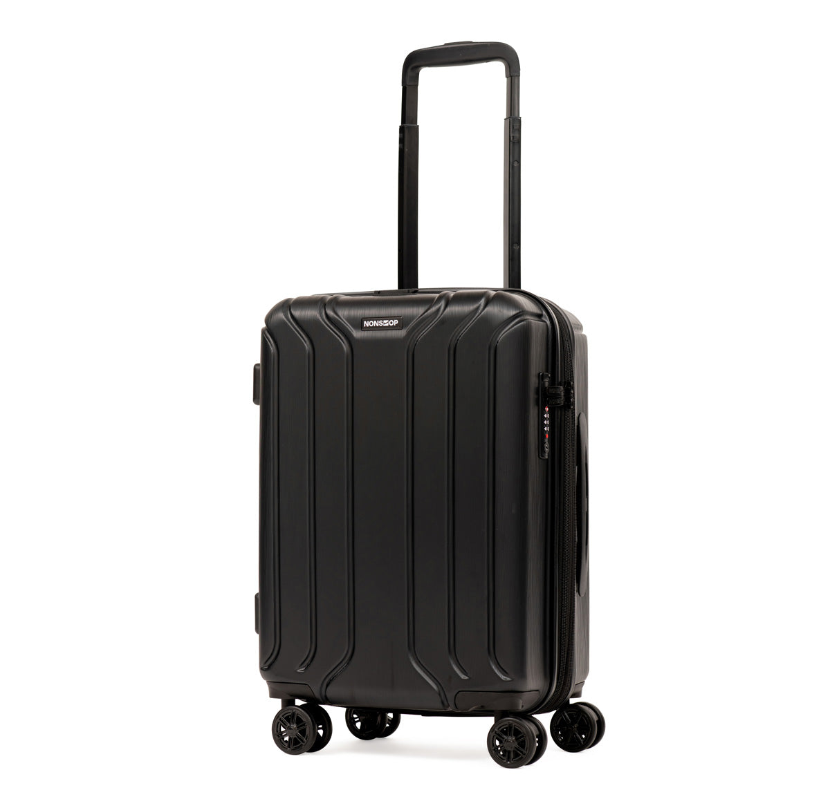 NONSTOP NEW YORK Luggage Expandable Spinner Wheels hard side shell Travel Suitcase Lightweight, TSA Lock, Double USB Port  ( Black , 3-Piece Set (20/24/28) ) Black 3 Piece Set 20 24 28 U44