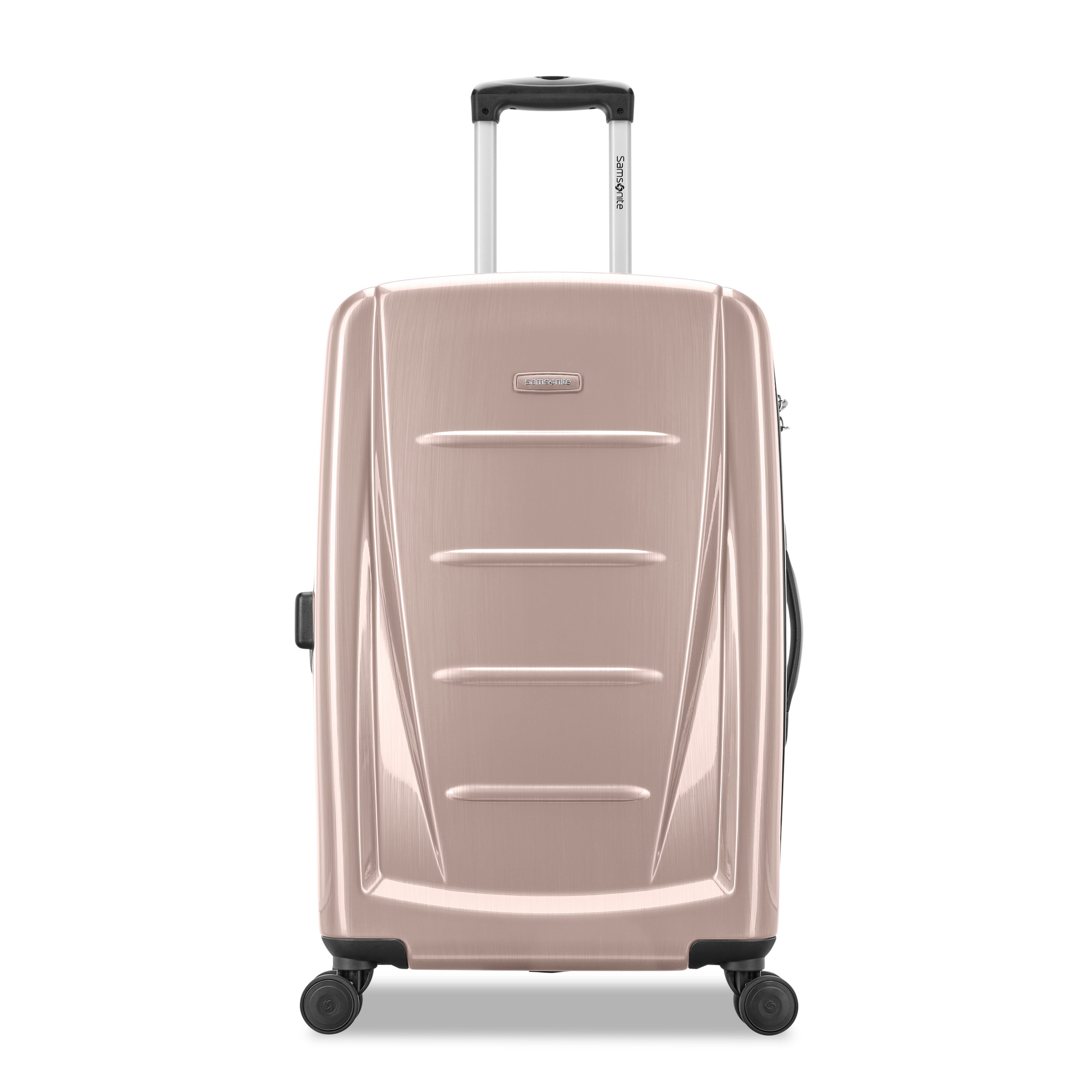 Samsonite Winfield 2 Hardside Luggage with 360 Spinner Wheels, TSA Lock, Airline Approved ( Arctic Pink , Checked-Medium 24-Inch ) Arctic Pink Checked Medium 24 Inch U13