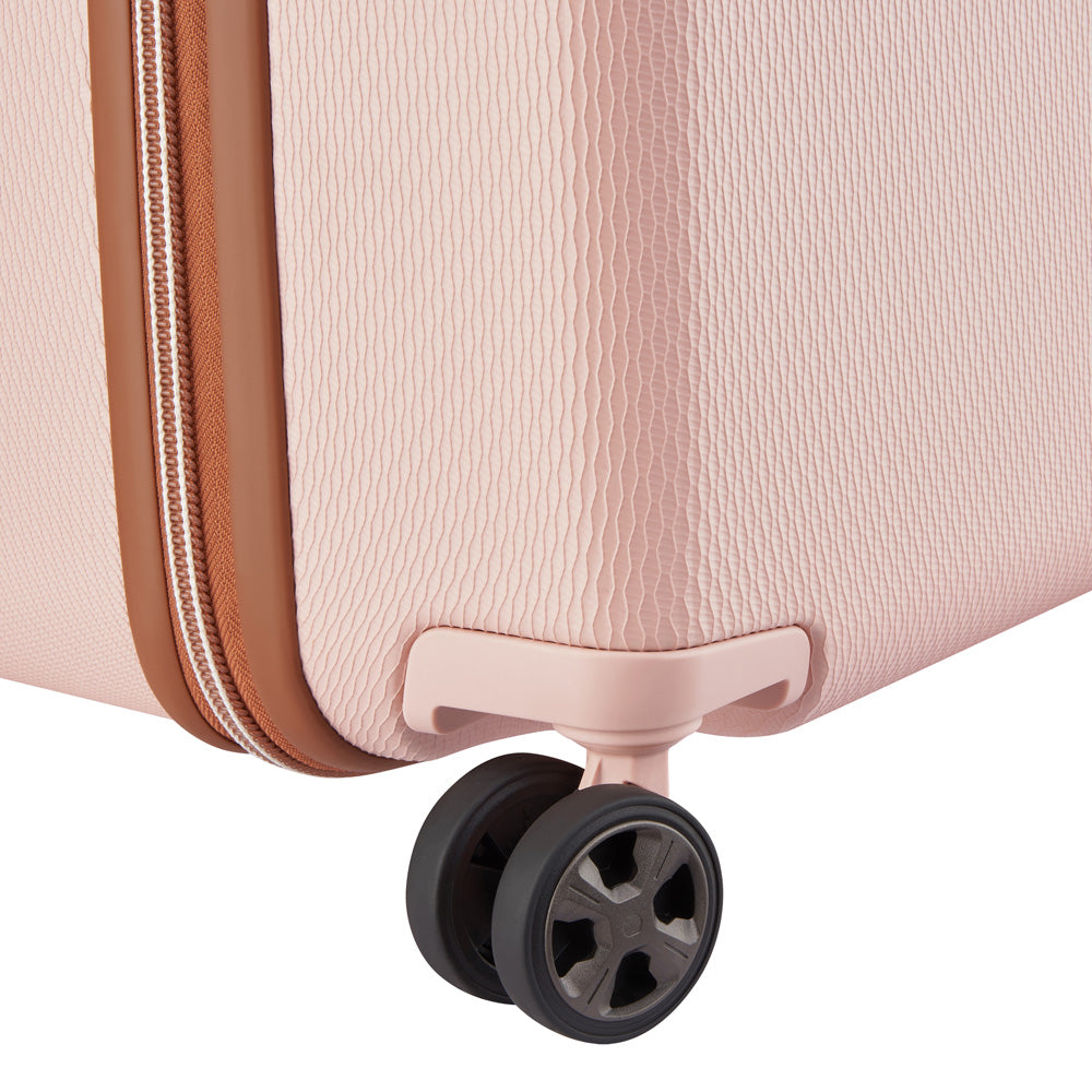 DELSEY Paris Chatelet Air 2.0 Hardside Luggage with Spinner Wheels ( Blush , Checked-26 Inch Trunk ) Blush Checked 26 Inch Trunk U1