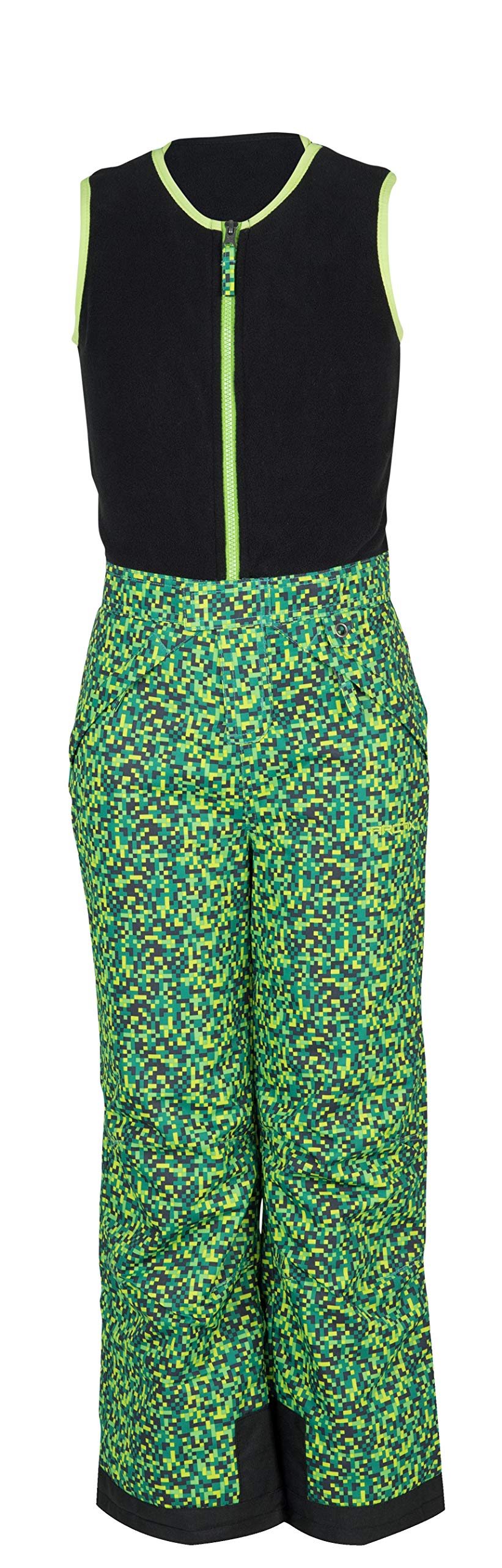 Arctix Kids Infinity Bib Overalls ( Ice Block Print Green , Medium ) Ice Block Print Green Medium U1