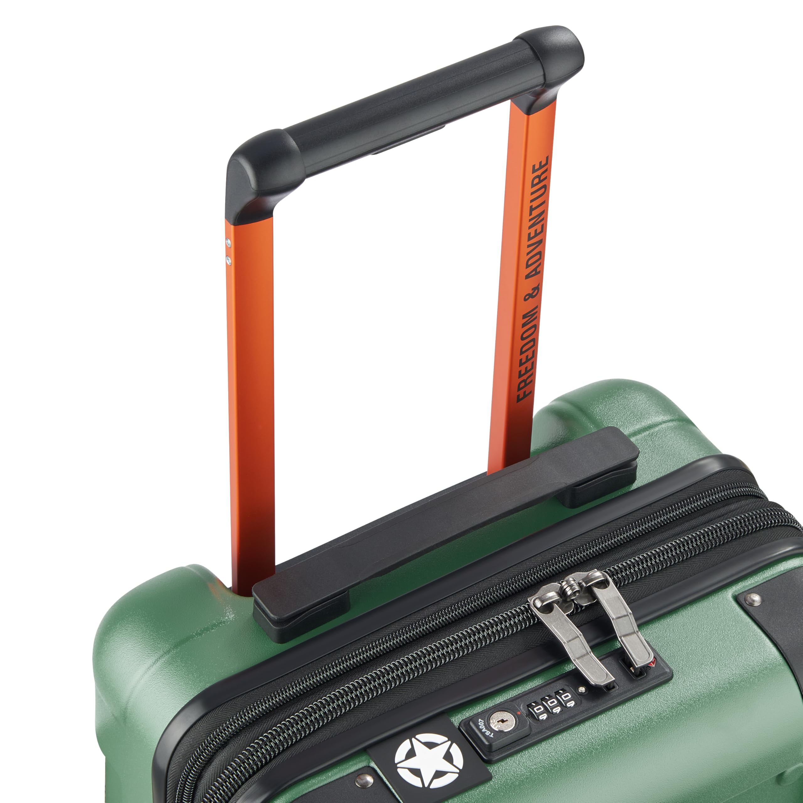 Jeep JH002B Hardside Expandable Luggage with Spinner Wheels ( Elm Green , Carry-On 19 Inch ) Elm Green Carry On 19 Inch U1