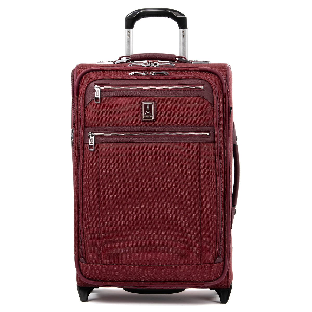 Travelpro Platinum Elite Softside Expandable Luggage, 2 Wheel Upright Suitcase, USB Port, Men and Women Bordeaux Carry On 22 Inch U8