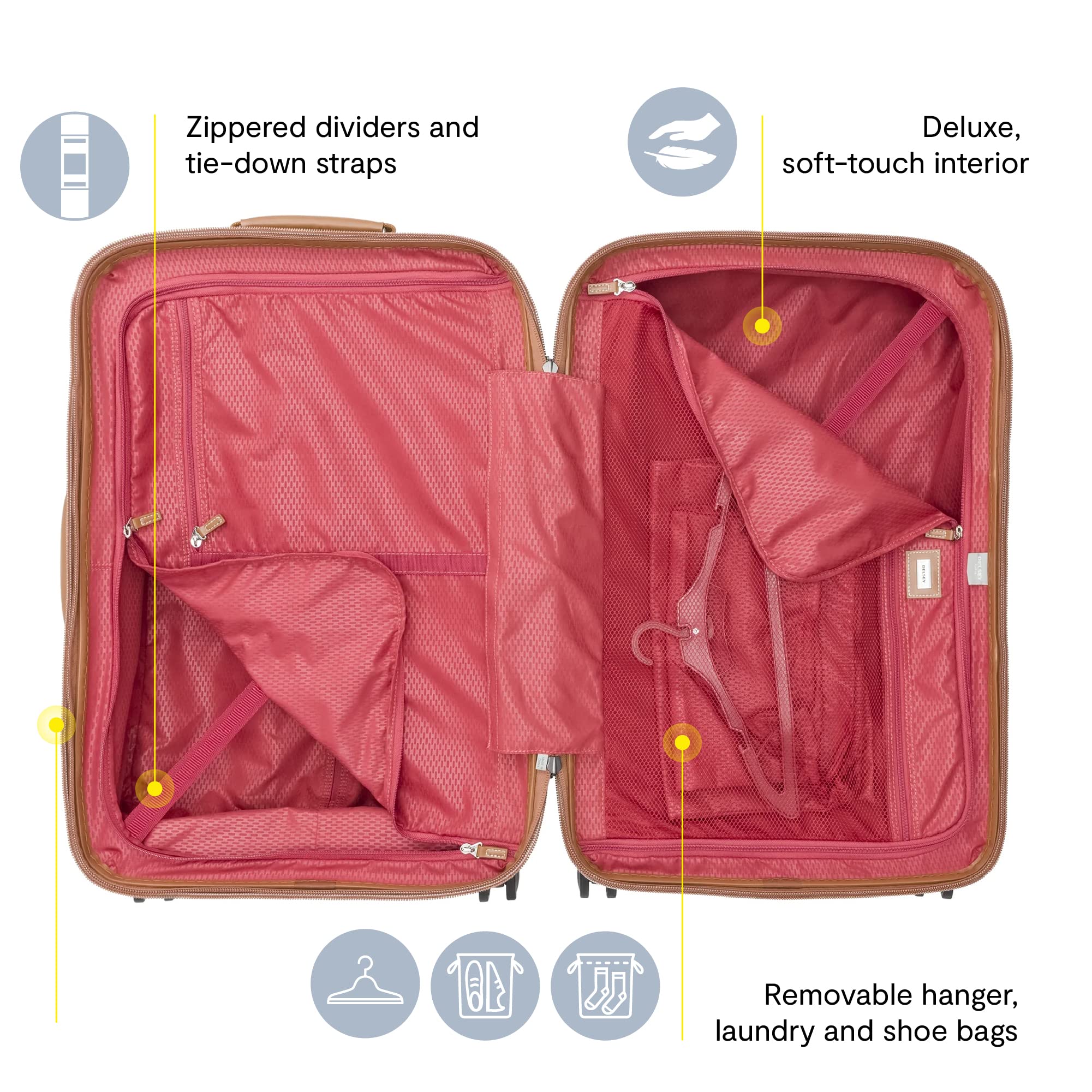 DELSEY Paris Chatelet Air 2.0 Hardside Luggage with Spinner Wheels ( Champagne White , Checked-Large 28 Inch, with Brake ) Champagne White Checked Large 28 Inch With Brake U2