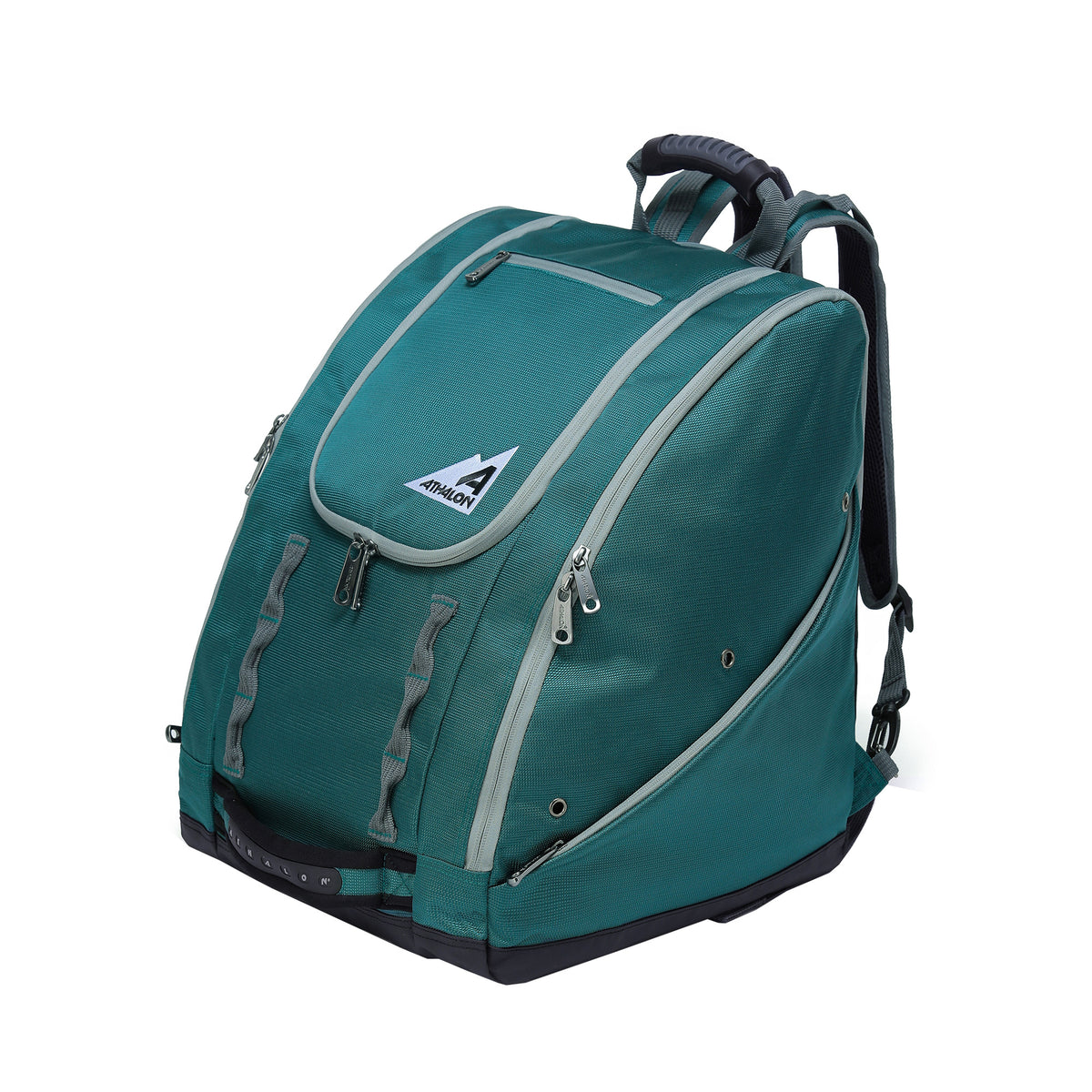 Athalon Everything Ski Boot Bag – Gear Pack with Ventilated Boot Compartments, Waterproof Bottom, Hideaway Helmet Sling, 58.5 Liter Capacity ( Green , 58.5 Liters ) Green 58 5 Liters U1