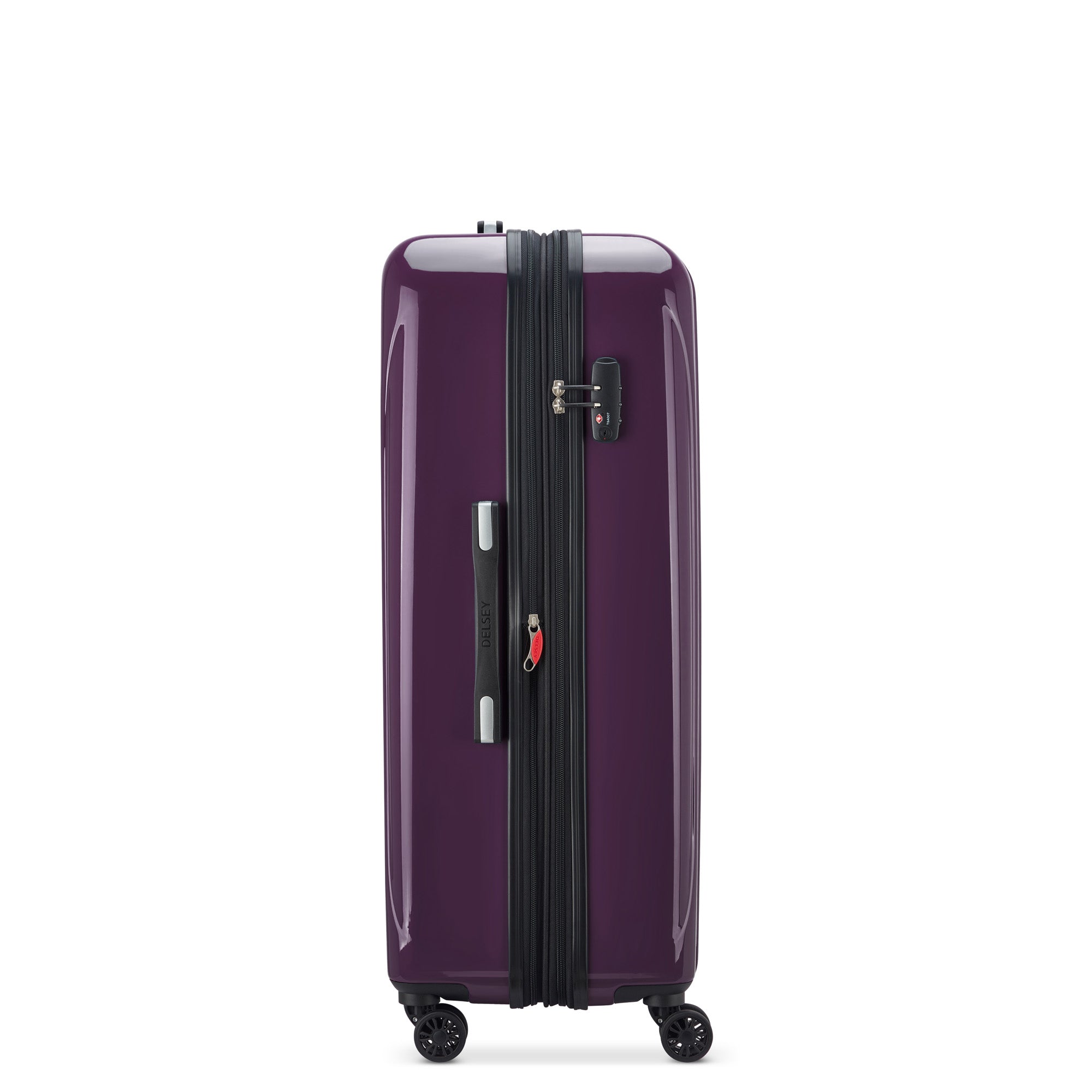 DELSEY Paris Helium Aero Hardside Expandable Luggage with Spinner Wheels ( Plum , Checked-Large 29 Inch ) Plum Checked Large 29 Inch U3