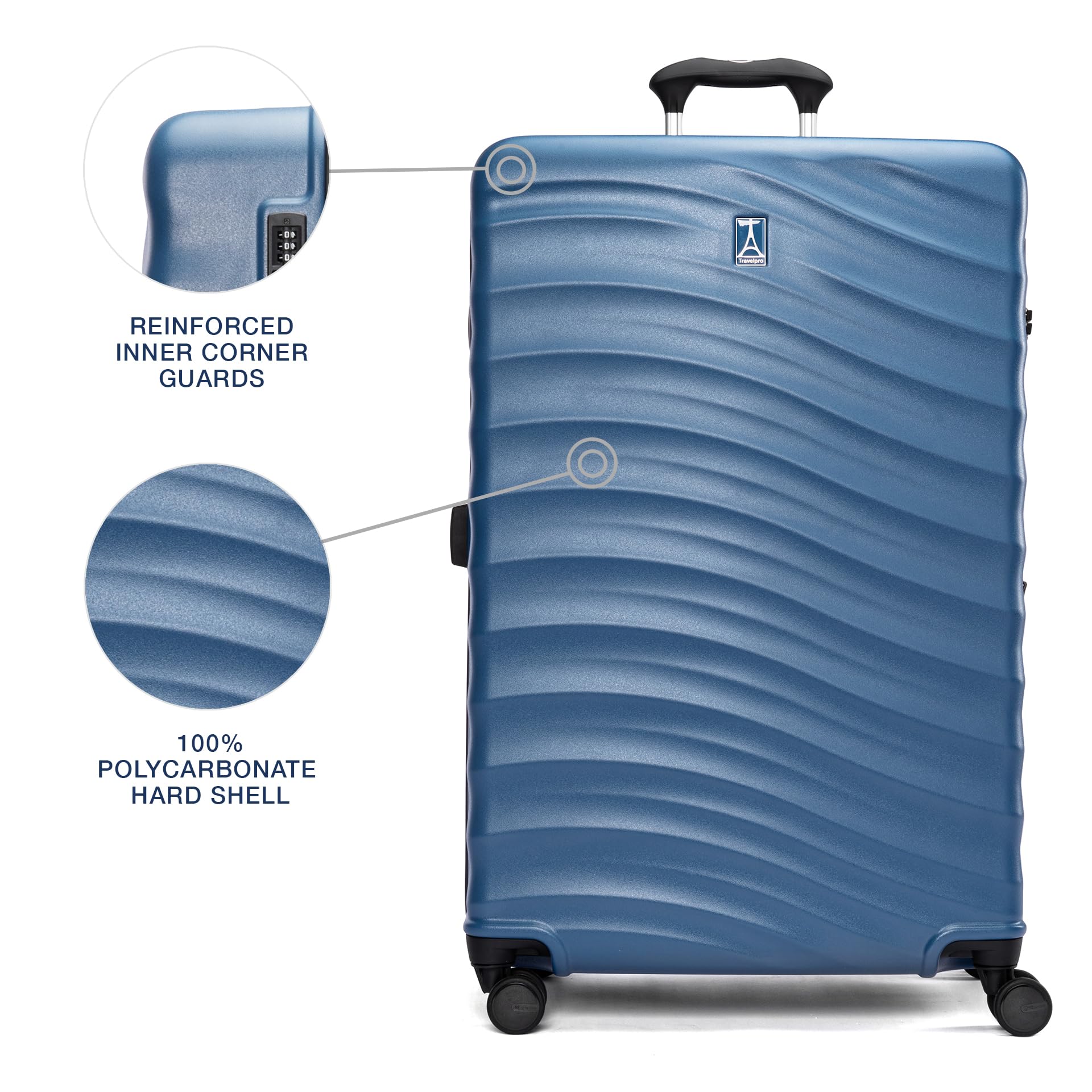 Travelpro Maxlite Air V2 Hardside Expandable Luggage, 8 Spinner Wheels, Lightweight Hard Shell Suitcase, TSA lock ( Ensign Blue , Checked Large 28-Inch ) Ensign Blue Checked Large 28 Inch U1