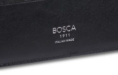 Bosca ITALIA Slim 8-Slot Men's Pocket Wallet Made In Italy, Monfrini Collection ( Black , One Size ) Black One Size U2