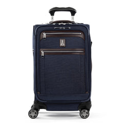Travelpro Platinum Elite Softside Expandable Checked Luggage, 8 Wheel Spinner Large Suitcase, TSA Lock, Men and Women ( True Navy Blue , Carry-On 21-Inch ) True Navy Blue Carry On 21 Inch U7