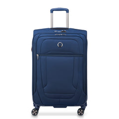 DELSEY Paris Helium DLX Softside Expandable Luggage with Spinner Wheels ( Navy Blue , Checked-Medium 25 Inch ) Navy Blue Checked Medium 25 Inch U3