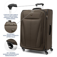Travelpro Maxlite 5 Softside Expandable Luggage with 4 Spinner Wheels, Lightweight Suitcase, Men and Women U11