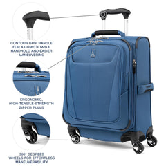 Travelpro Maxlite 5 Softside Expandable Luggage with 4 Spinner Wheels, Lightweight Suitcase, Men and Women ( Ensign Blue , Carry-on 19-Inch ) Ensign Blue Carry On 19 Inch U7