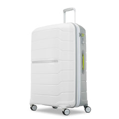 Samsonite Freeform Hardside Expandable with Double Spinner Wheels ( White/Grey , Checked-Large Spinner ) White/Grey Checked Large Spinner U9