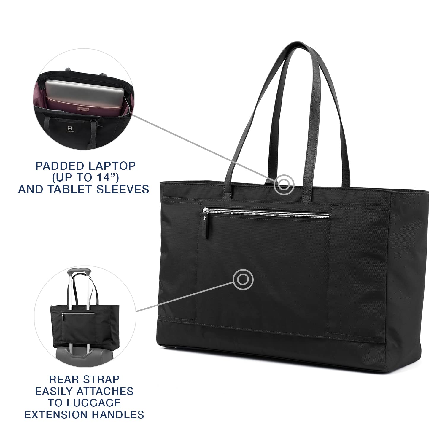 Travelpro Women's Maxlite 5 Laptop Carry-On Travel Tote Bag ( Black , Carry-on 21-Inch ) Black Carry On 21 Inch U3