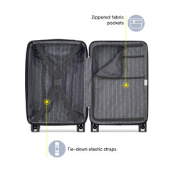 DELSEY Paris Margot Hardside Spinner Luggage Collection ( Gold , Checked Medium 24 Inch ) Gold Checked Medium 24 Inch U11