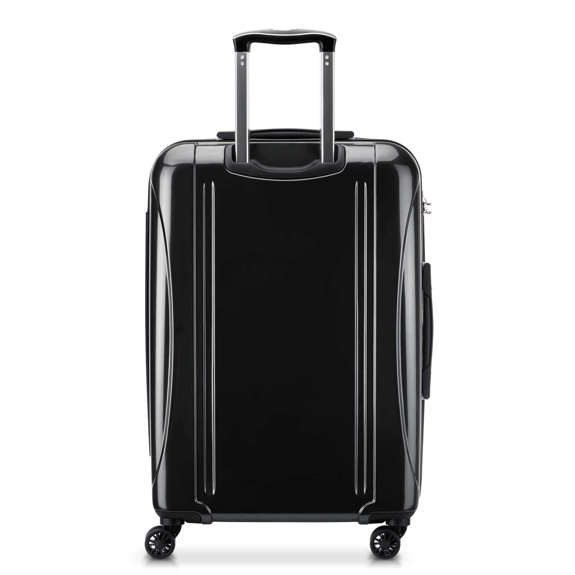 DELSEY Paris Helium Aero Hardside Expandable Luggage with Spinner Wheels ( Black , Checked-Medium 25 Inch ) Black Checked Medium 25 Inch U36