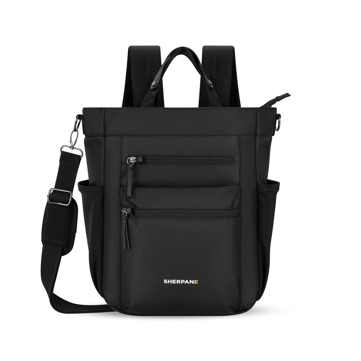 Sherpani Soleil, Anti Theft Convertible Backpack, 3 in 1 Tote Bag, Cross Body Purse, 18L Travel Backpack, Travel Gifts for Women, RFID Protection, Metal Hardware Fits 15 Laptop ( Carbon - S26 , One Size ) Carbon - S26 One Size U1