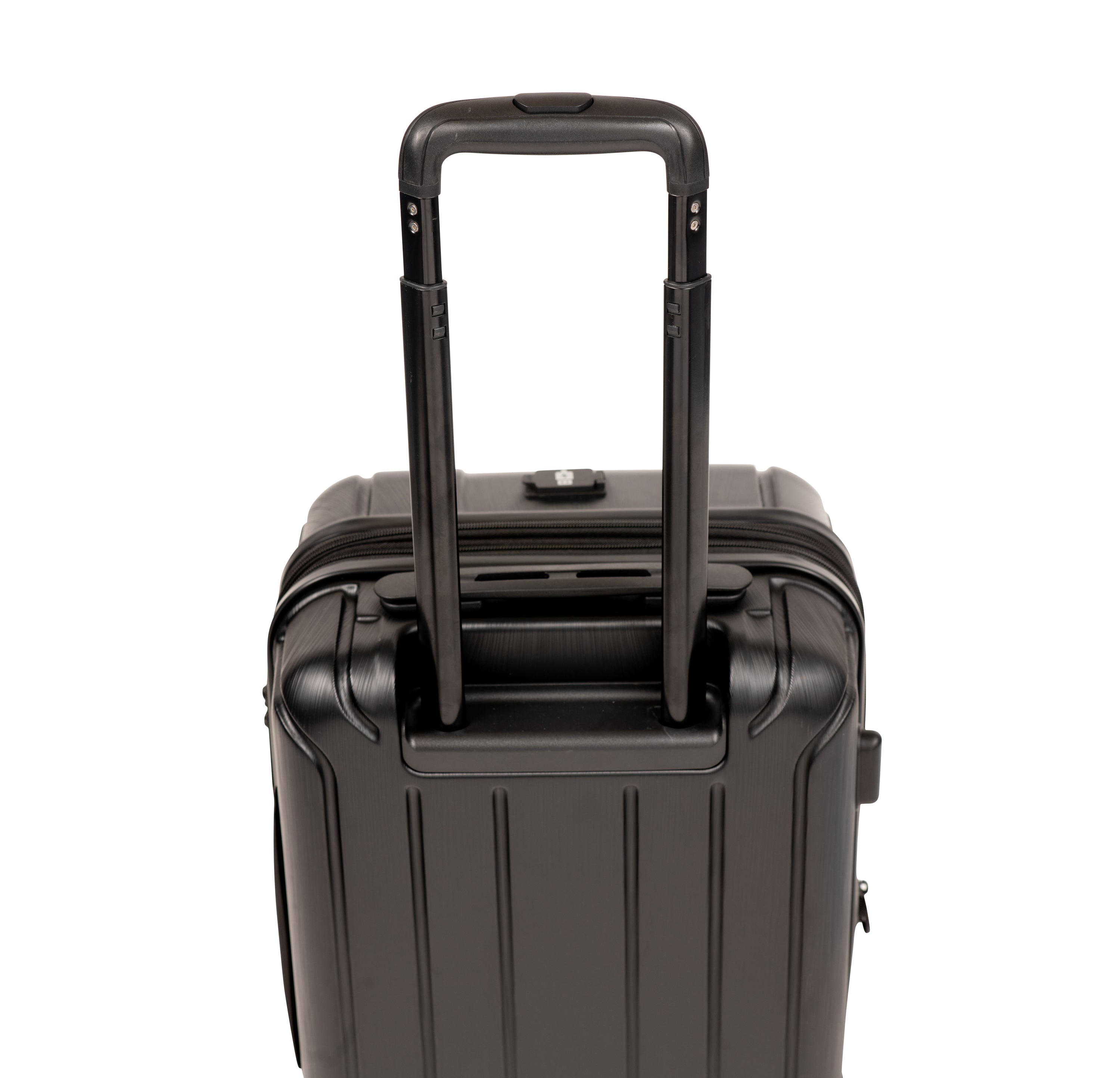 NONSTOP NEW YORK Luggage Expandable Spinner Wheels hard side shell Travel Suitcase Lightweight, TSA Lock, Double USB Port ( Black , Carry-On 21-Inch ) Black Carry On 21 Inch U8