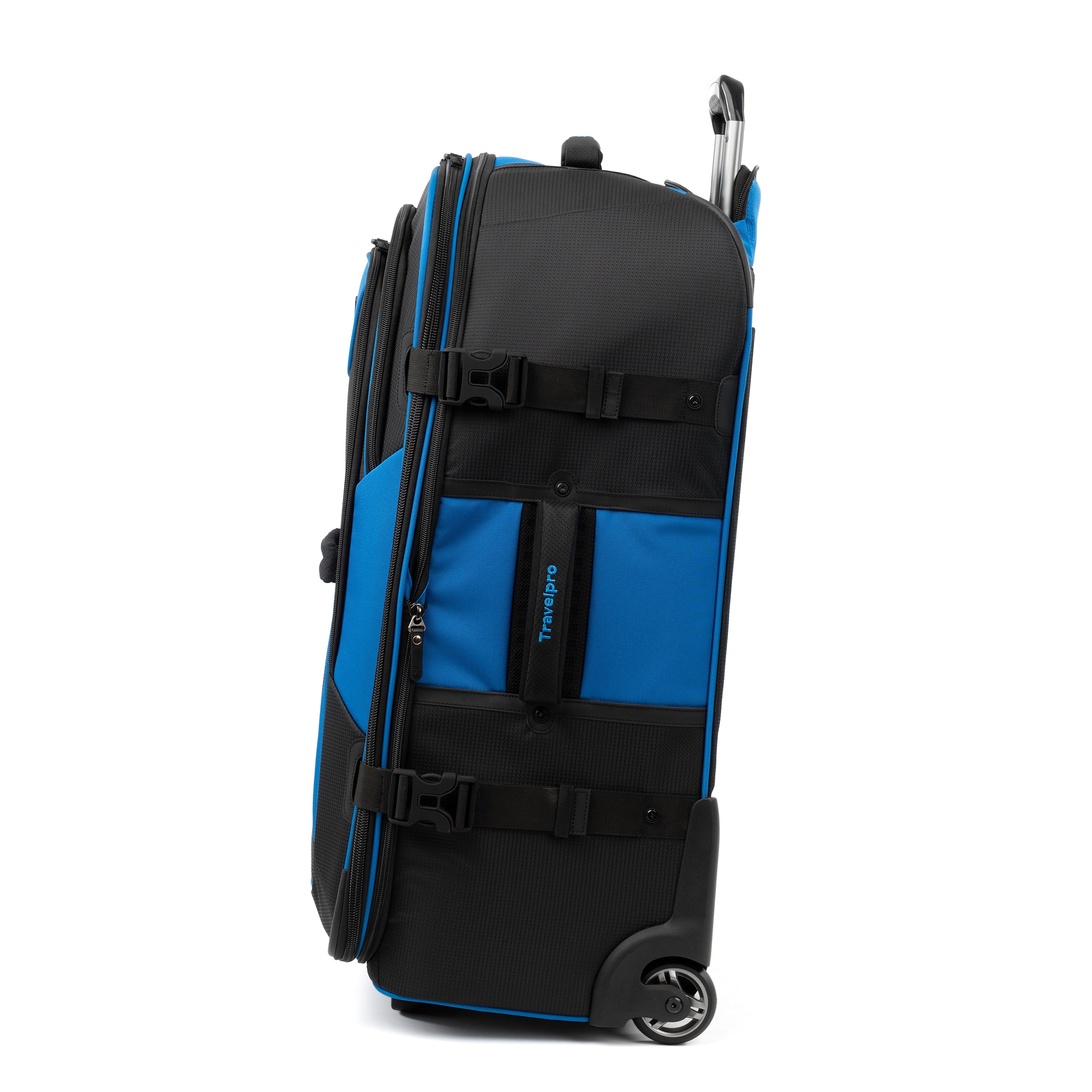 Travelpro Unisex-Adult Bold Softside Expandable Rollaboard Upright Luggage ( Blue/Black , Checked-Large 28-Inch ) Blue/Black Checked Large 28 Inch U2