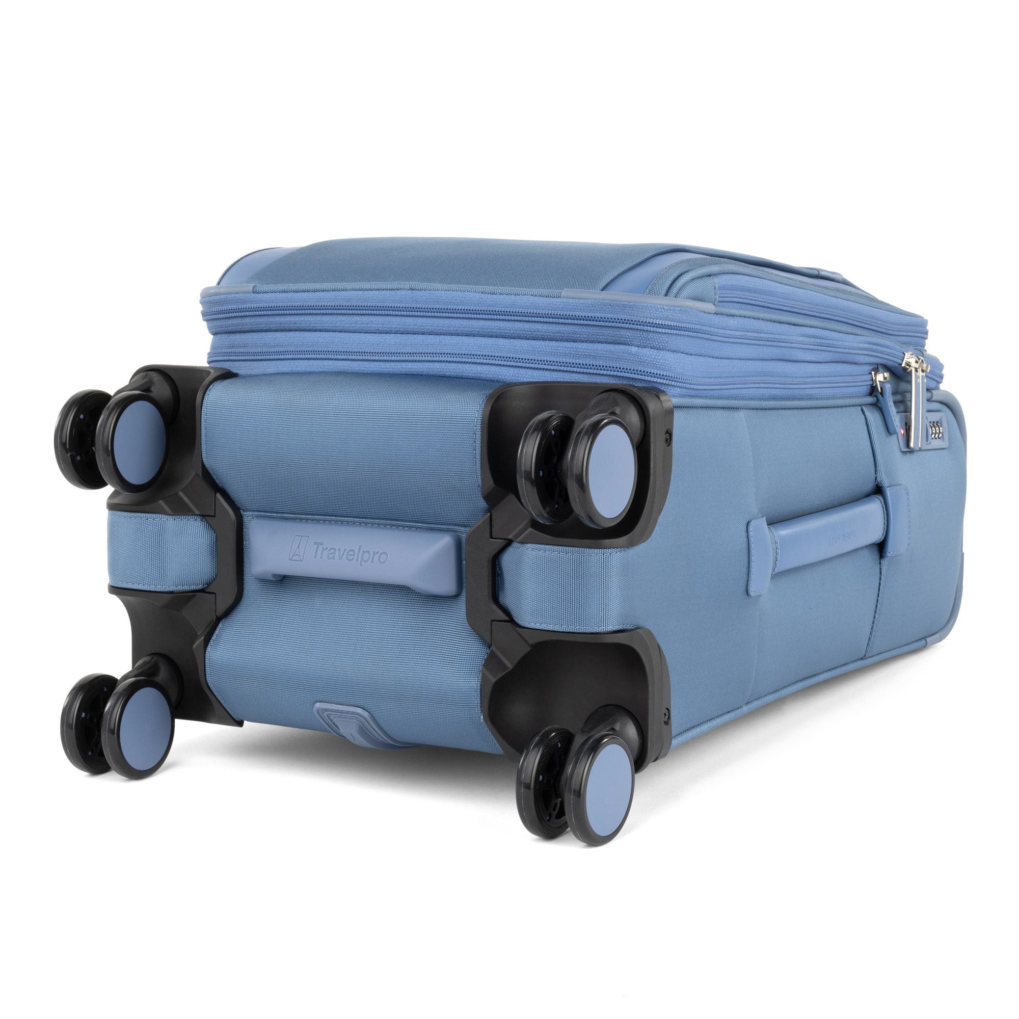 Travelpro VersaPack+ Lightweight Softside Expandable Carry on Luggage, 8 Spinner, TSA Lock, Carry On 21-Inch ( Elemental Blue , Carry On ) Elemental Blue Carry On U1